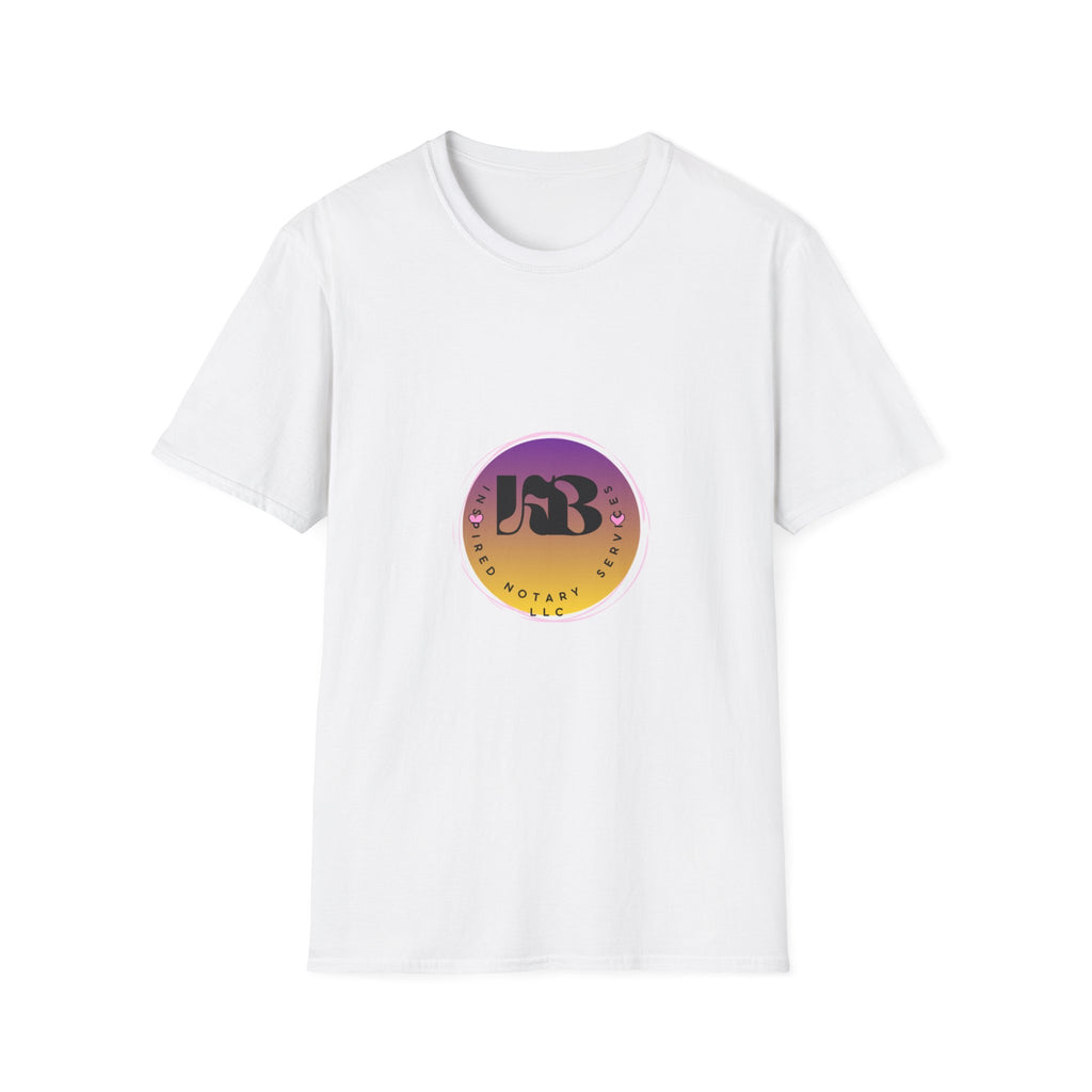 Retro Sunset Logo T-Shirt | Gradient Circle Brand Emblem
