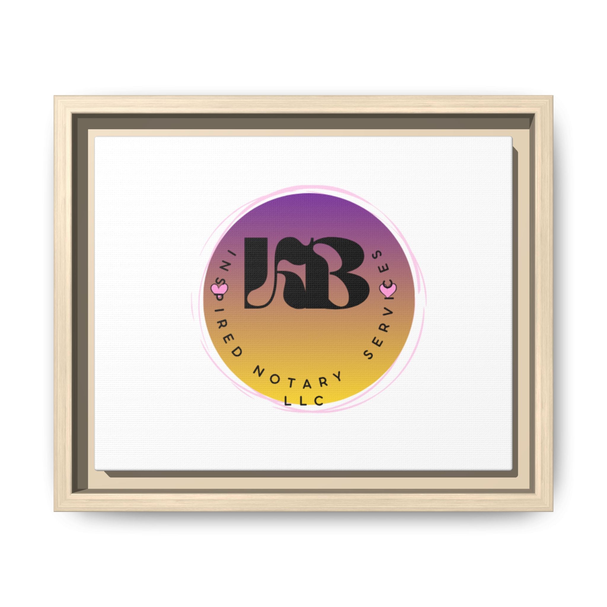 Gradient Logo Circle Matte Canvas Framed | Multicolor Wall Art