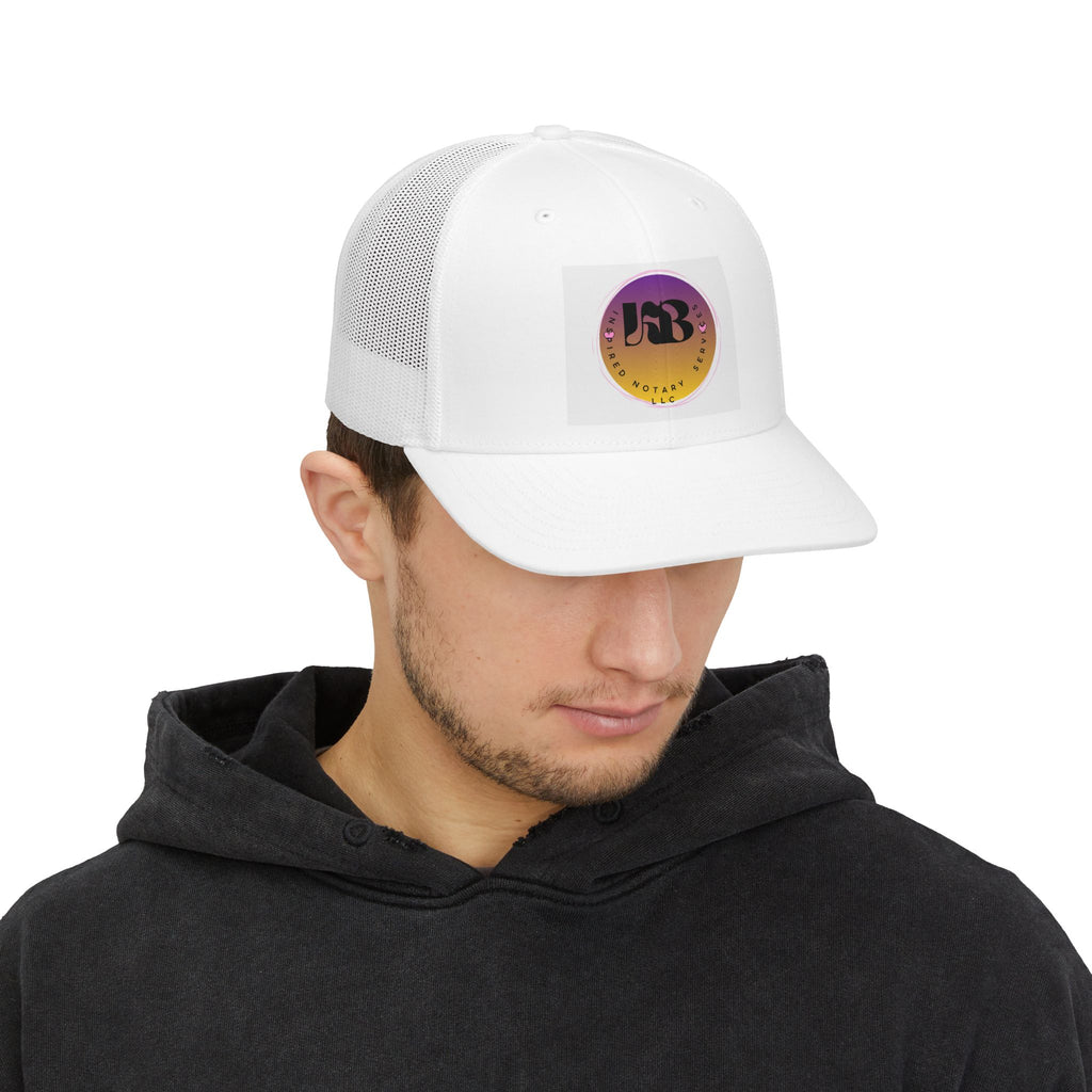 JFB Sunset Logo Snapback Cap | Gradient Circle Trucker Hat