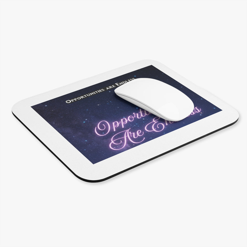 Opportunities Are Endless Mouse Pad | Motivational Galaxy Office Desk Mat