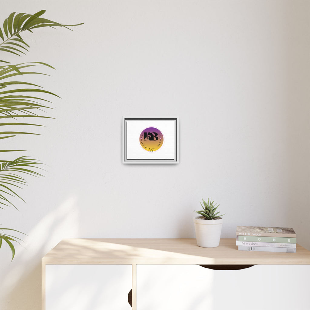 Gradient Logo Circle Matte Canvas Framed | Multicolor Wall Art