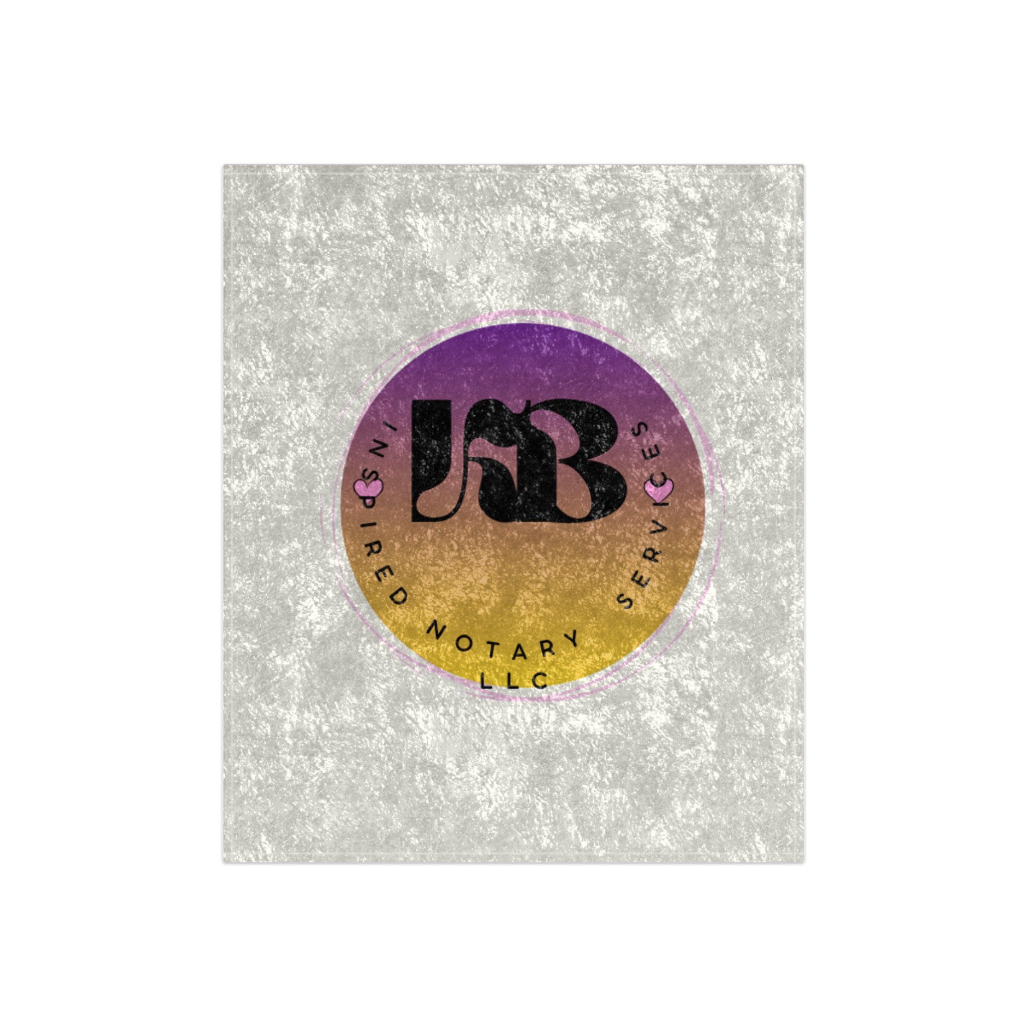 Crushed Velvet Blanket — Gradient Logo Plush Throw for Home & Office