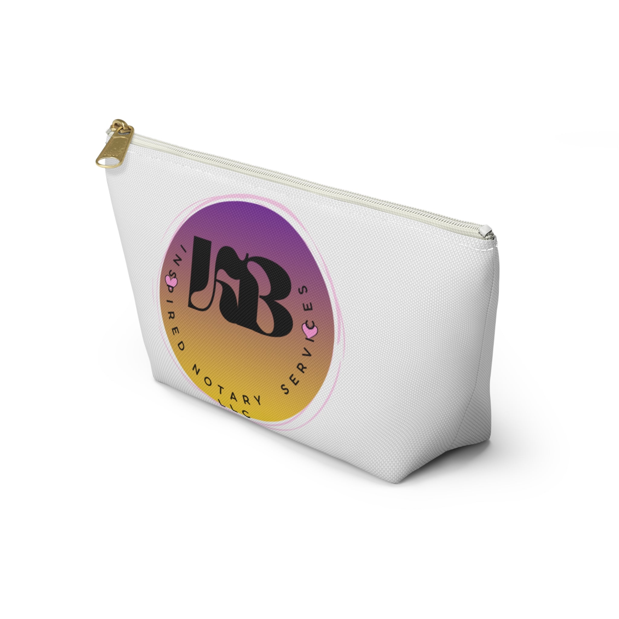 Gradient Round Logo Accessory Pouch | T-Bottom Cosmetic Bag
