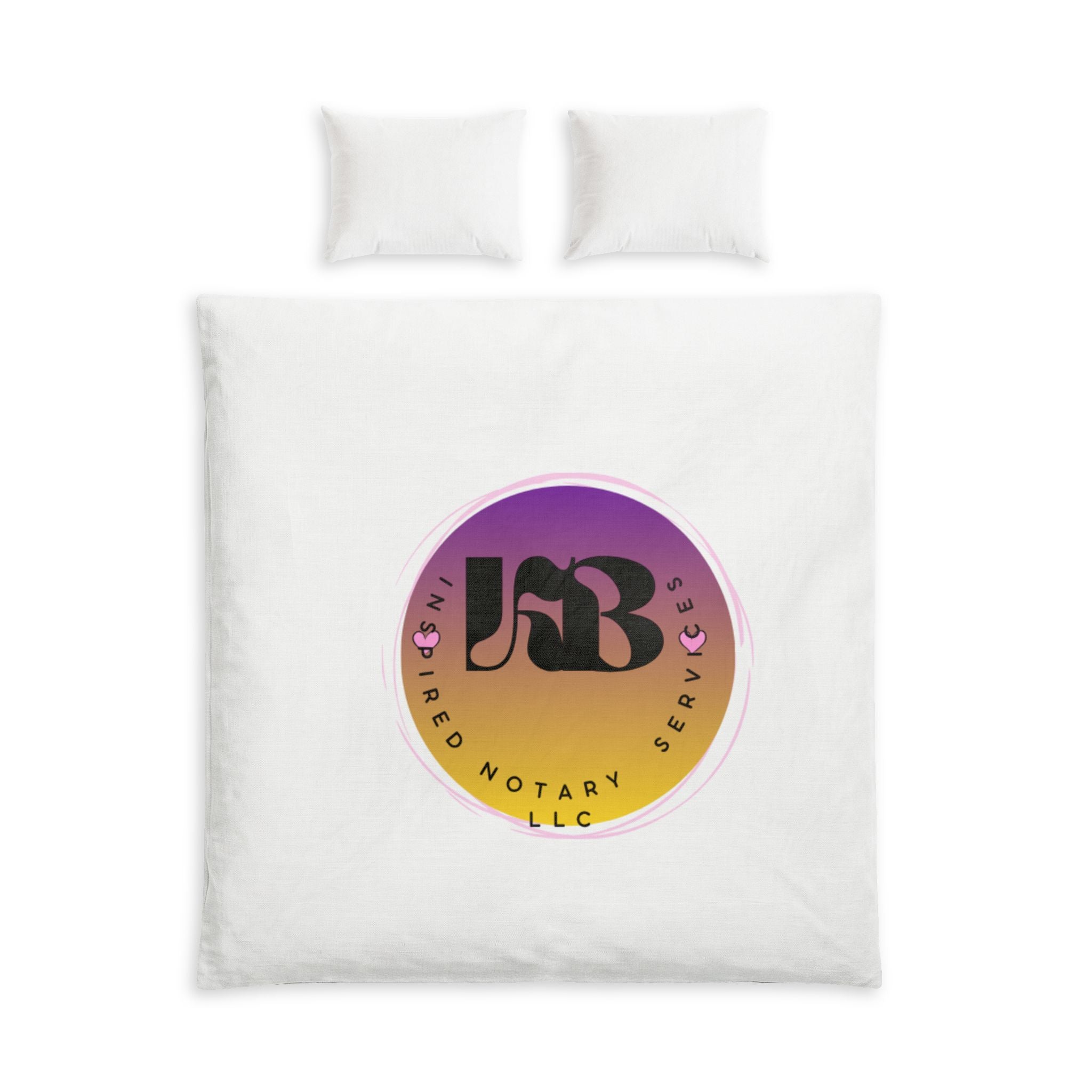 Duvet Cover - Gradient Logo Cotton Bed Set for Notary Services