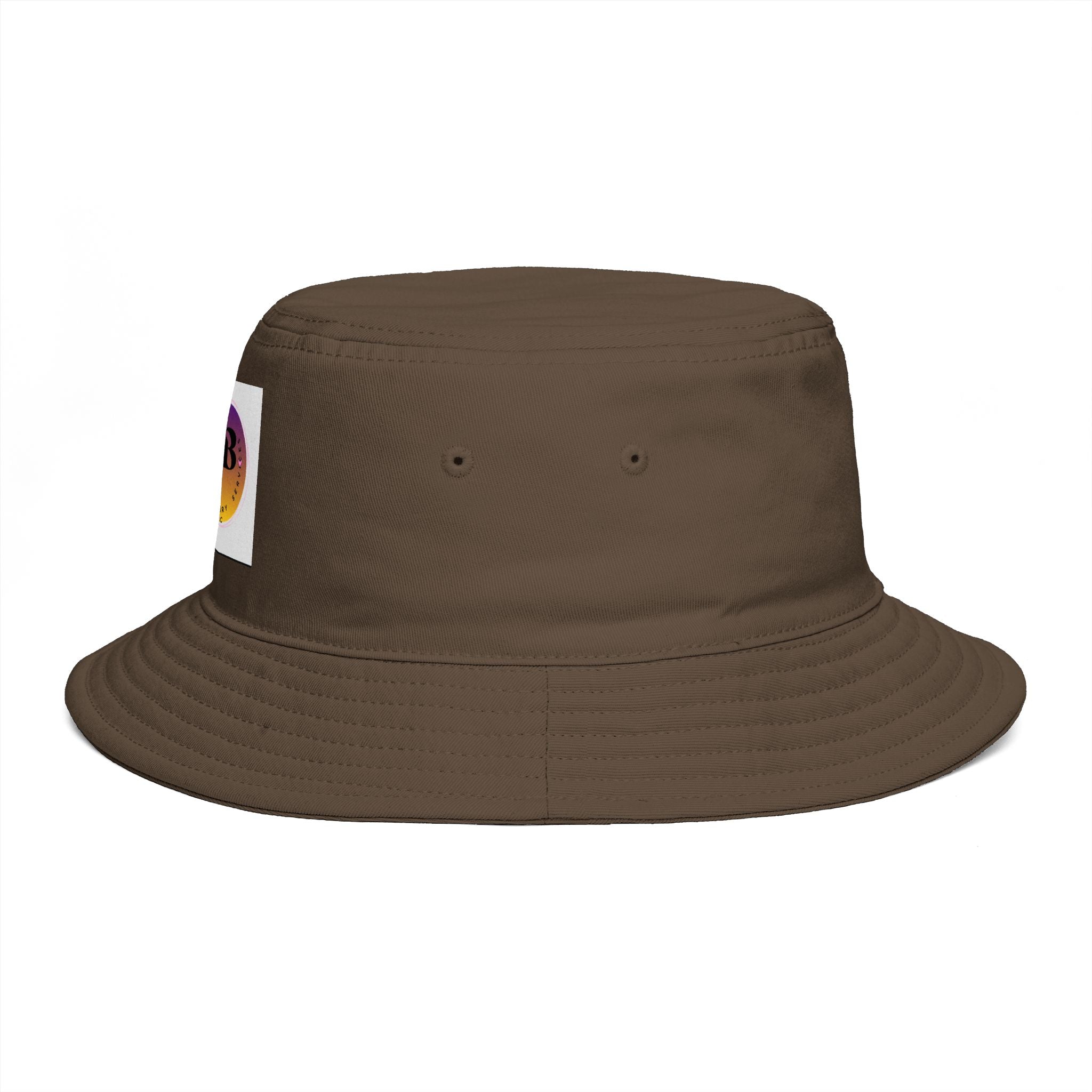 Bucket Hat — Retro Sunset Logo Bucket Hat