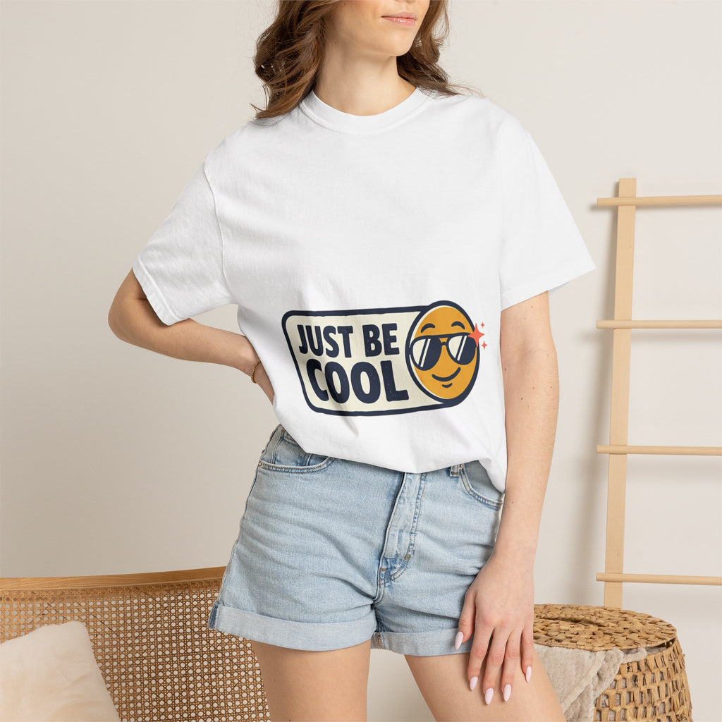 Just Be Cool T-Shirt — Sunglasses Smiley Retro Graphic Tee