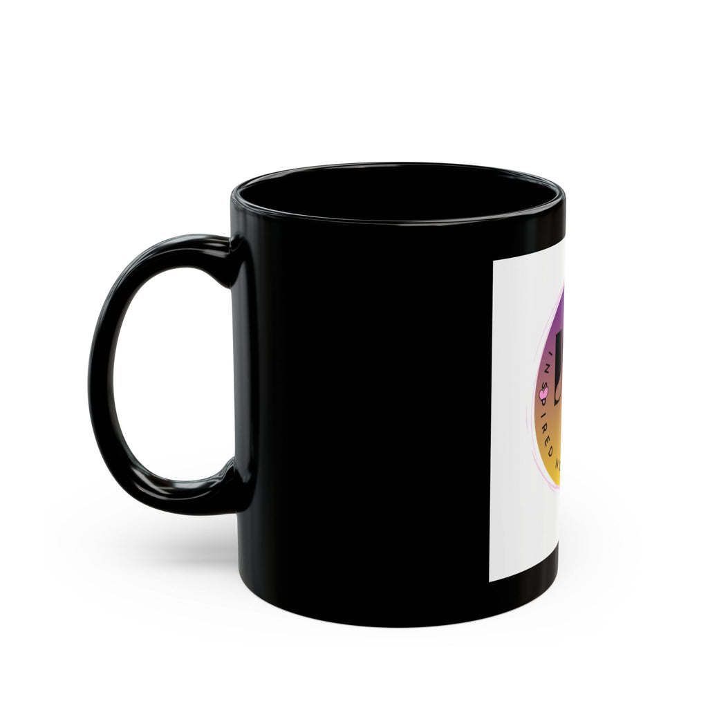 Gradient Circle Logo Black Mug | 11oz & 15oz