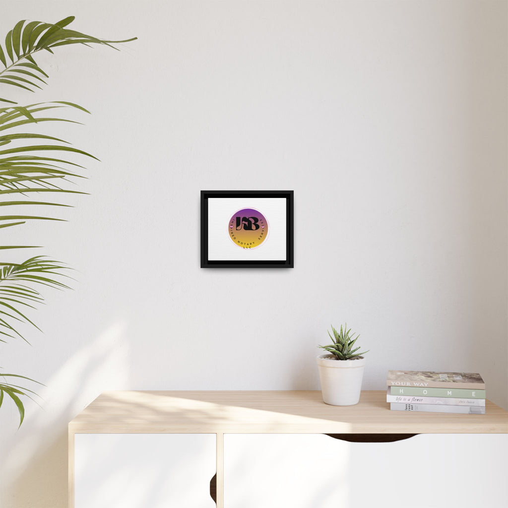 Gradient Logo Circle Matte Canvas Framed | Multicolor Wall Art