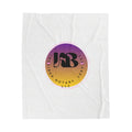 Gradient Circle Logo Velveteen Plush Blanket | Ombre Notary Services Emblem
