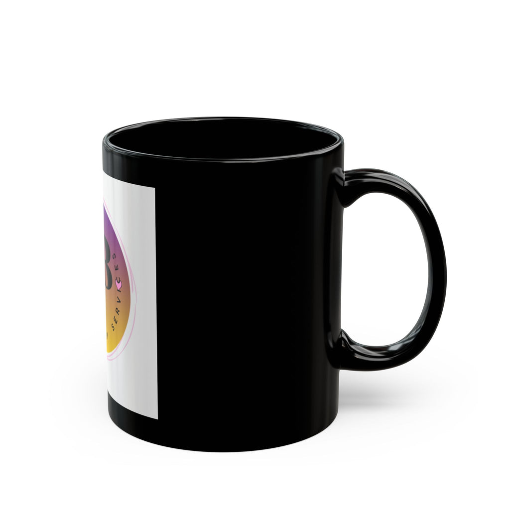 Gradient Circle Logo Black Mug | 11oz & 15oz