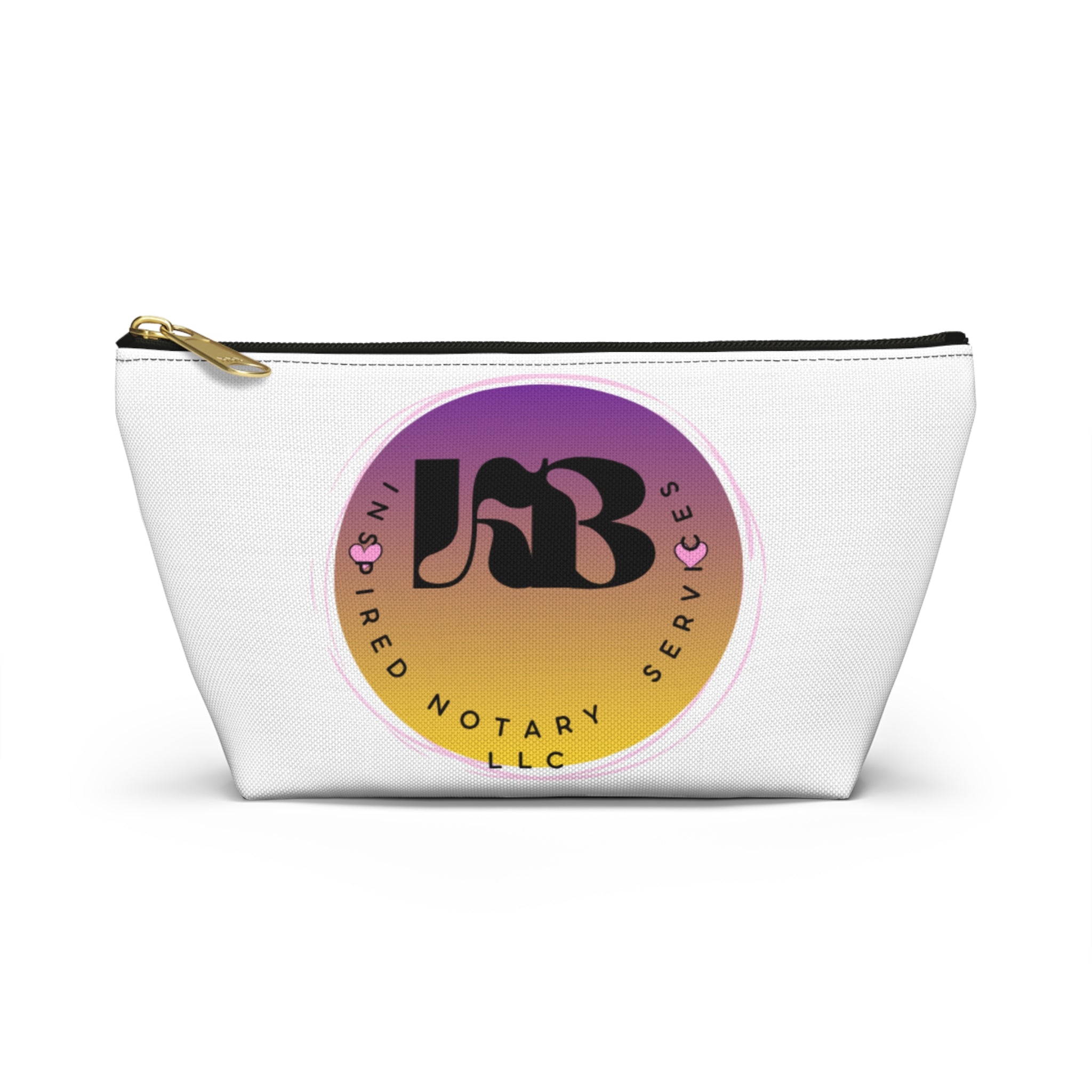 Gradient Round Logo Accessory Pouch | T-Bottom Cosmetic Bag
