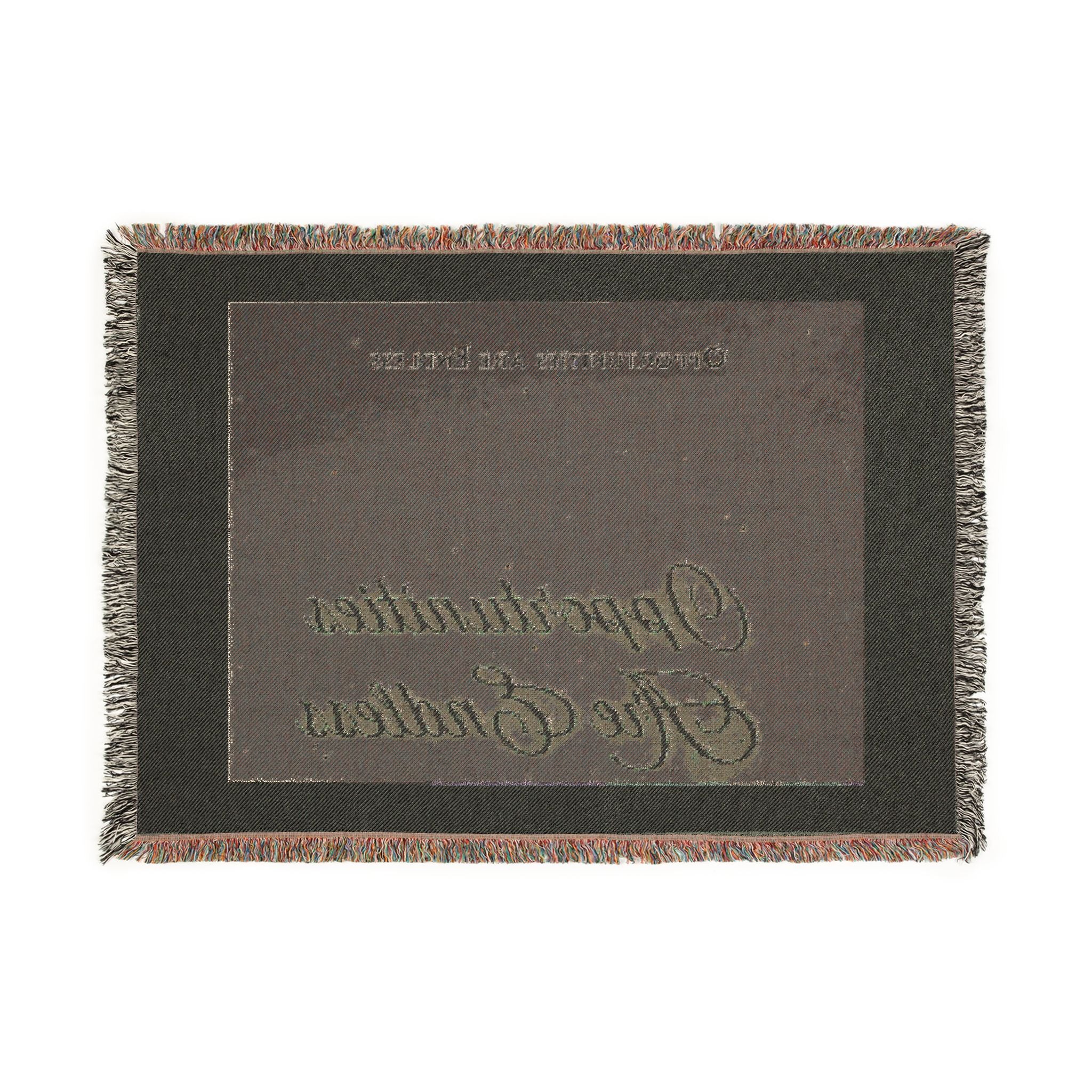 Opportunities Are Endless Woven Blanket | Retro Neon Script, Starry Night Throw
