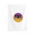 Gradient Logo Circle Indoor Wall Tapestry | Ombre Purple Yellow Notary Emblem