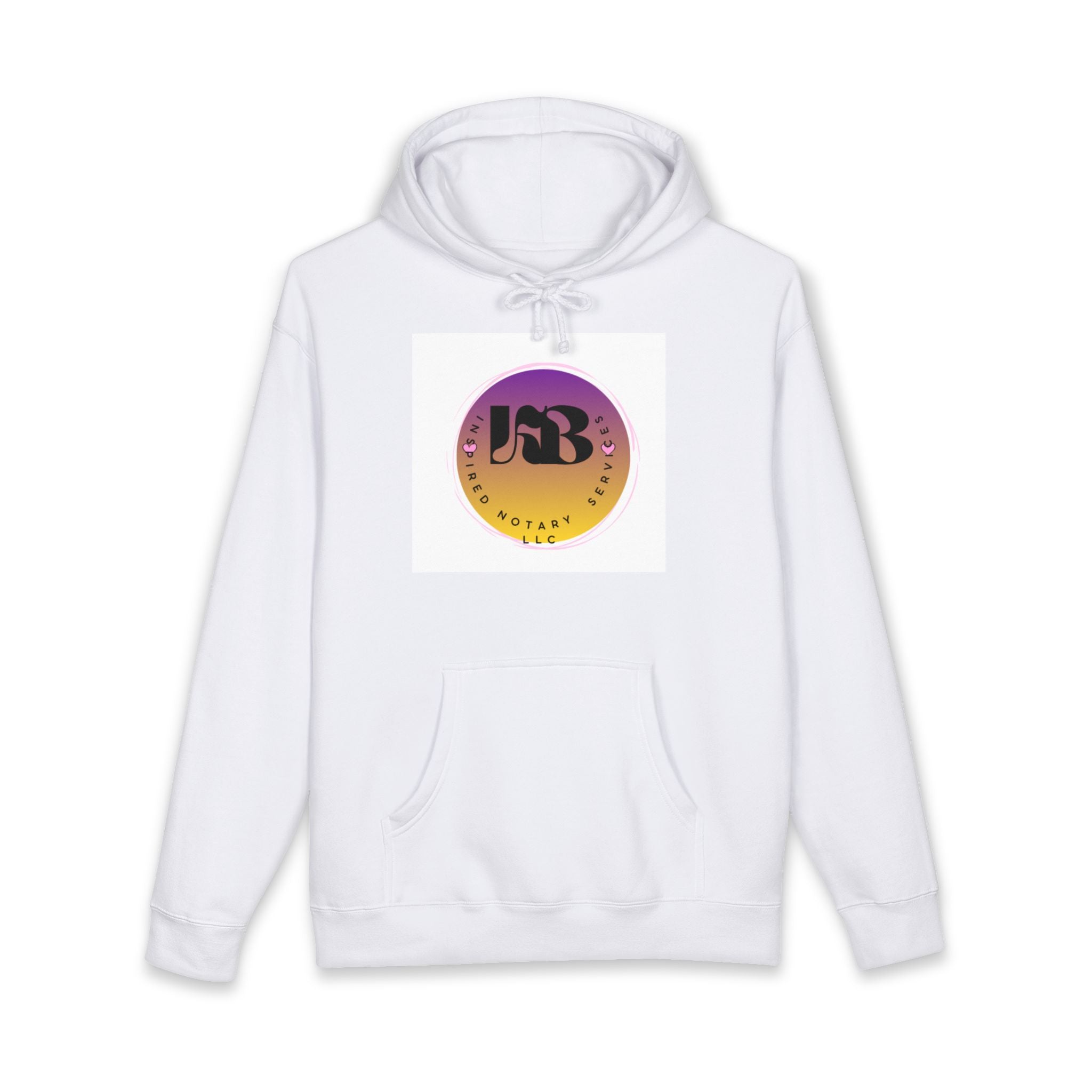 Sunset Wave Logo Hoodie | Gradient Circle Graphic, Retro Typography