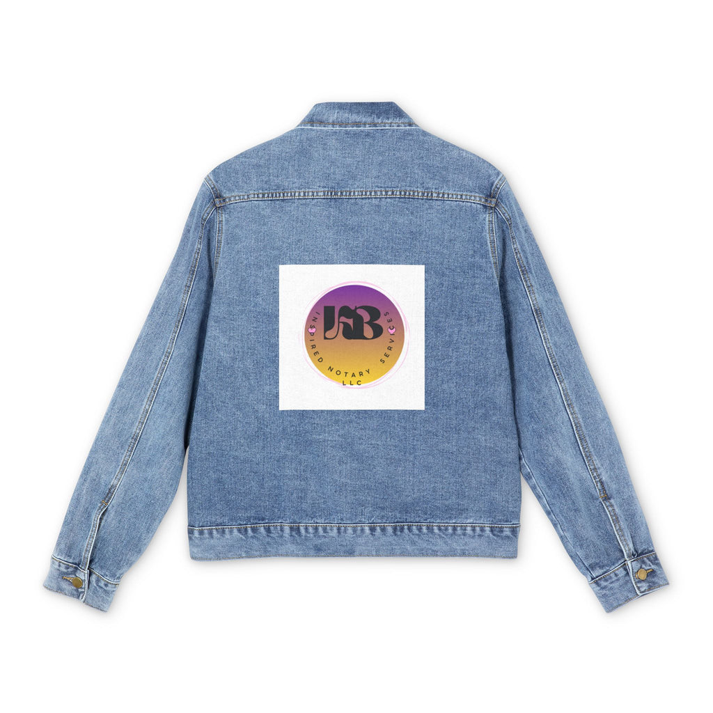 Sunset Circle Logo Denim Jacket | Retro Gradient Circle Design