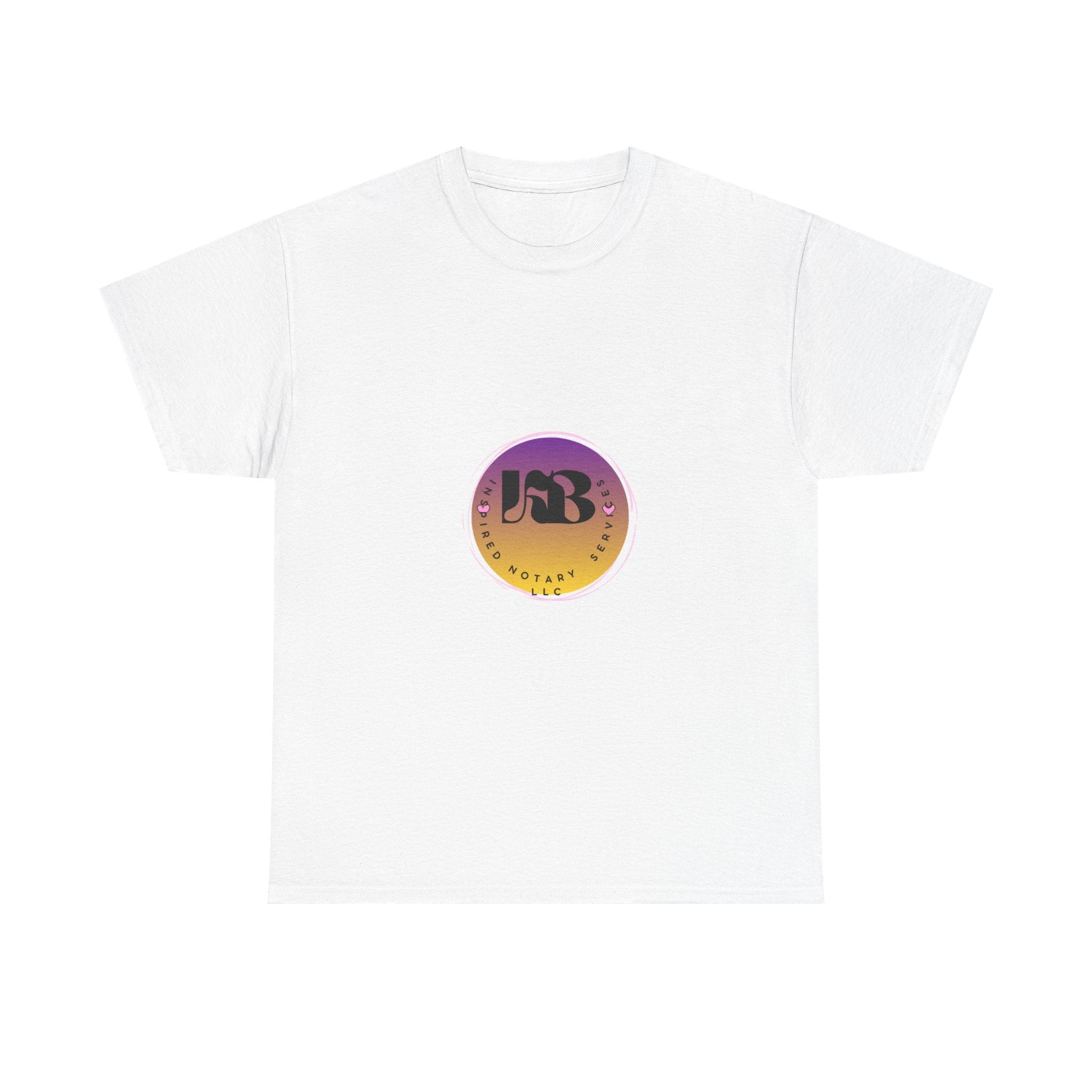 Sunset Gradient Logo Tee | Round Retro Badge Graphic