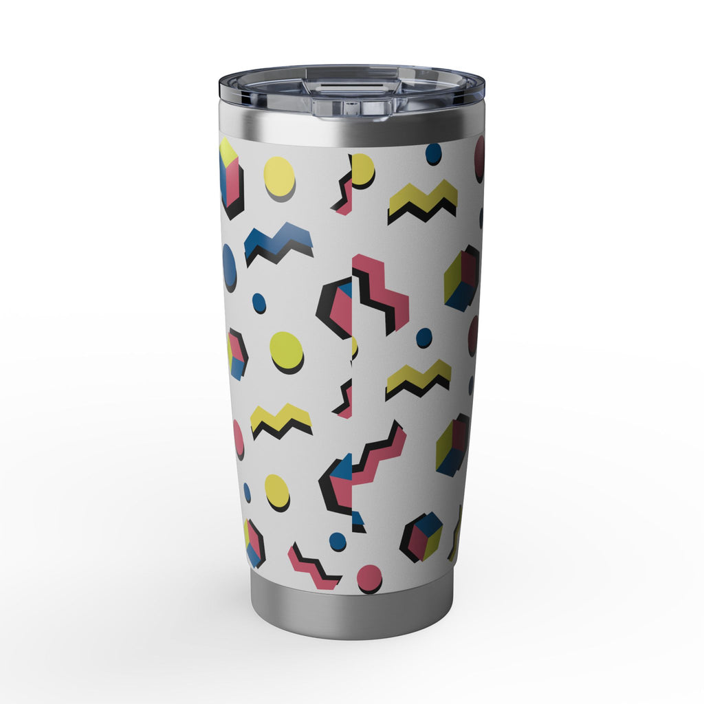 20oz Tumbler — Retro 80s Memphis Pattern Insulated Travel Cup