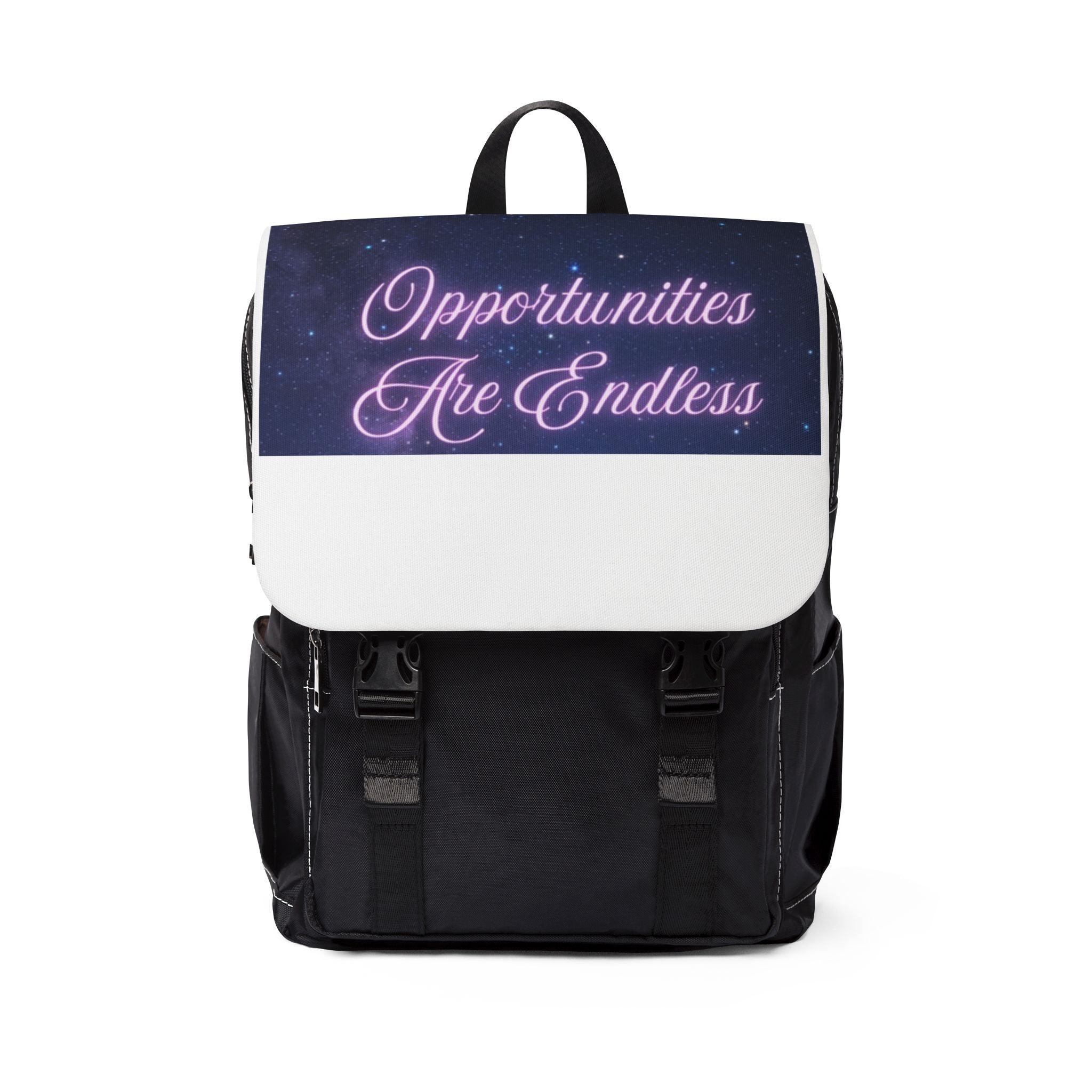 Opportunities Are Endless Backpack | Inspirational Quote Shoulder Backpack
