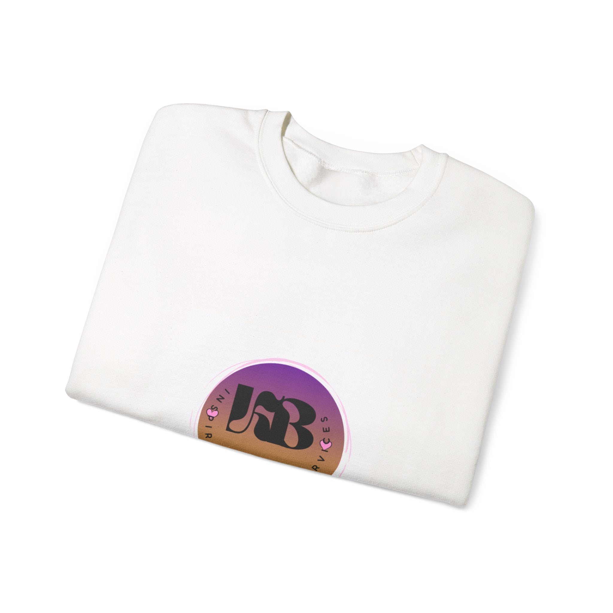 LB Logo Sunset Circle Sweatshirt | Gradient Retro Badge Crewneck