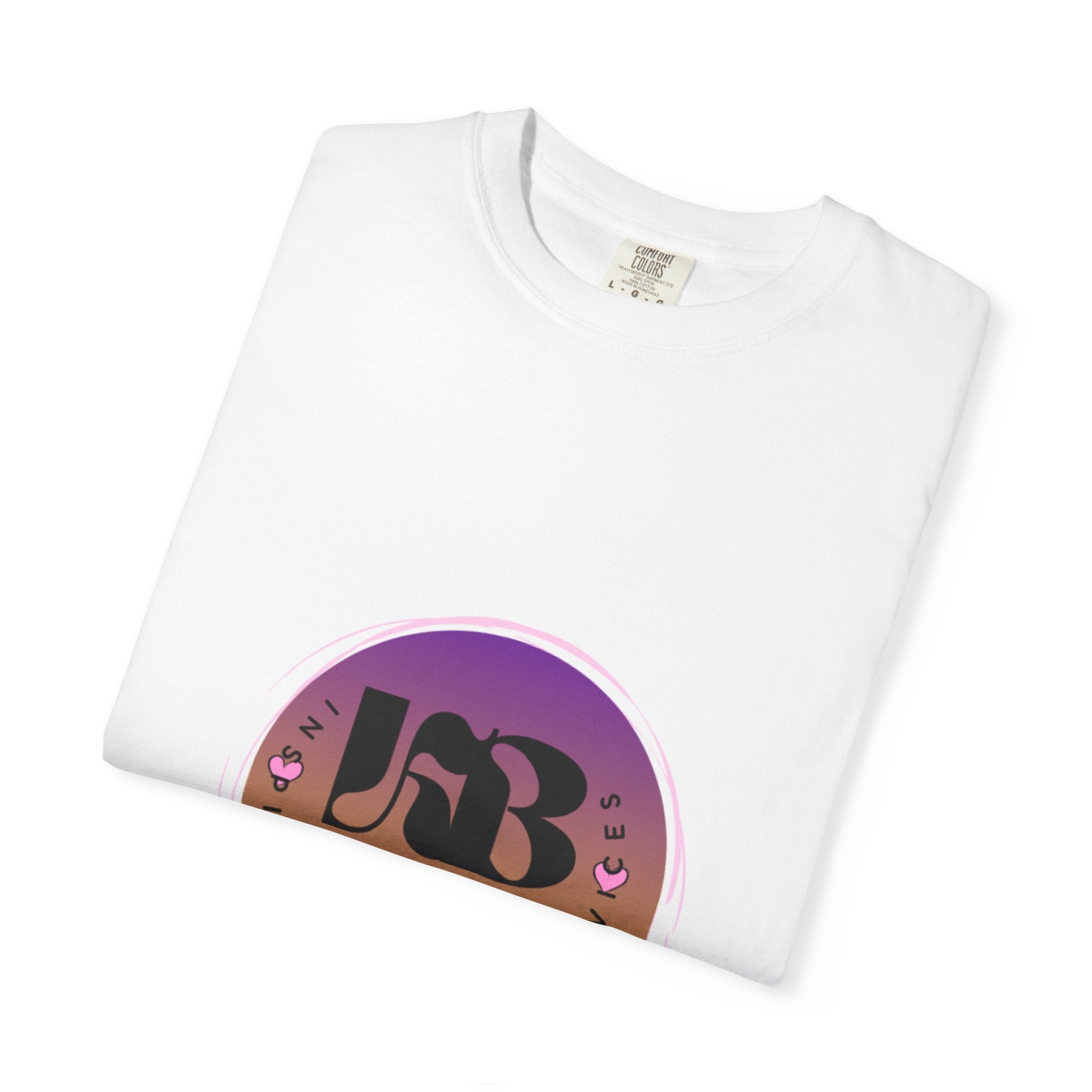 Sunset Gradient JB Notary Logo T-Shirt | Circular Badge Graphic