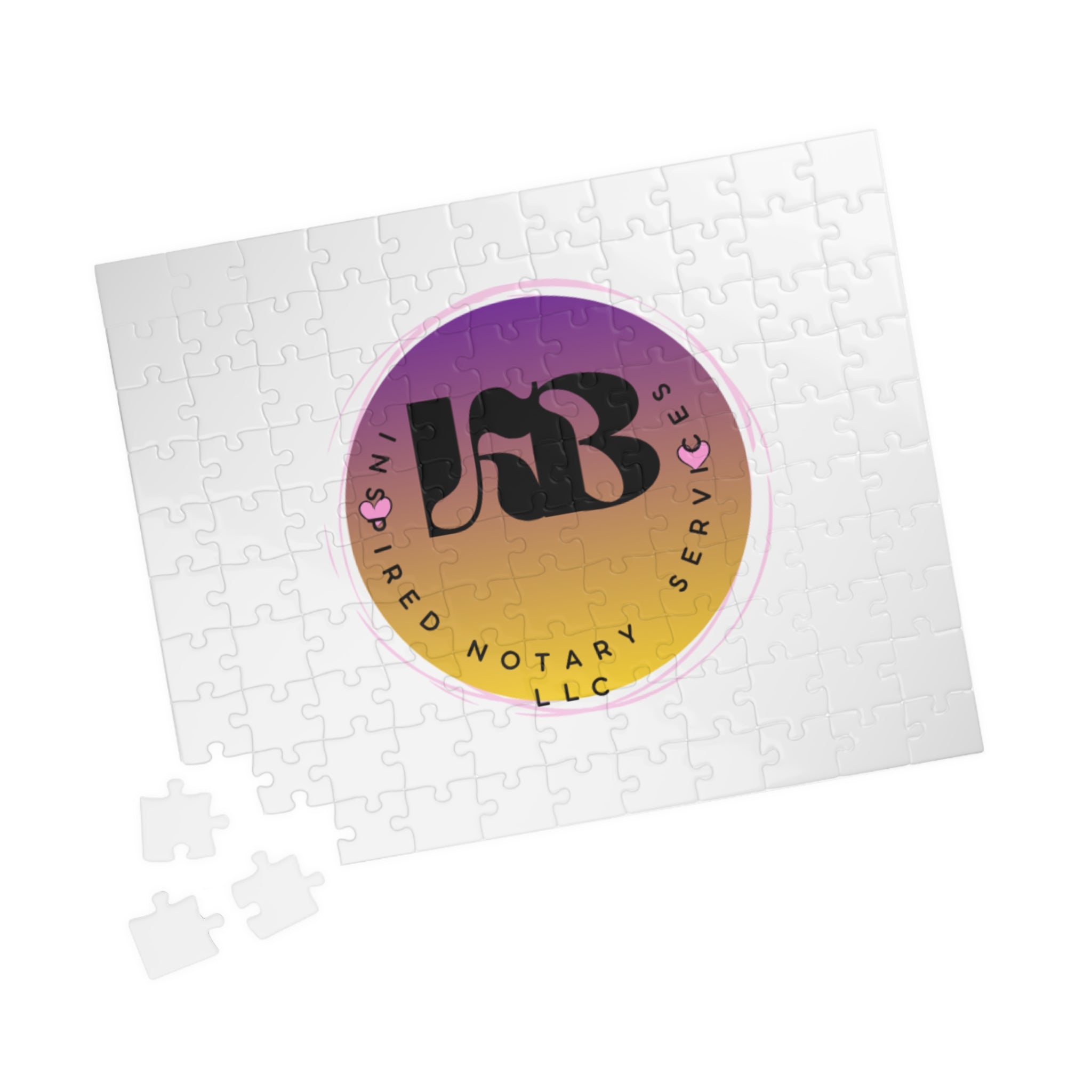 Gradient Circle Logo Puzzle 520 Piece | Branded Notary Emblem JNB Puzzle