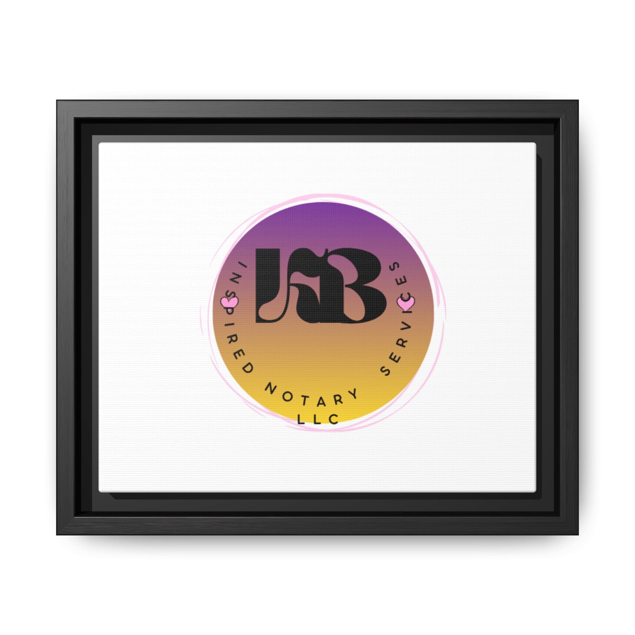 Gradient Logo Circle Matte Canvas Framed | Multicolor Wall Art