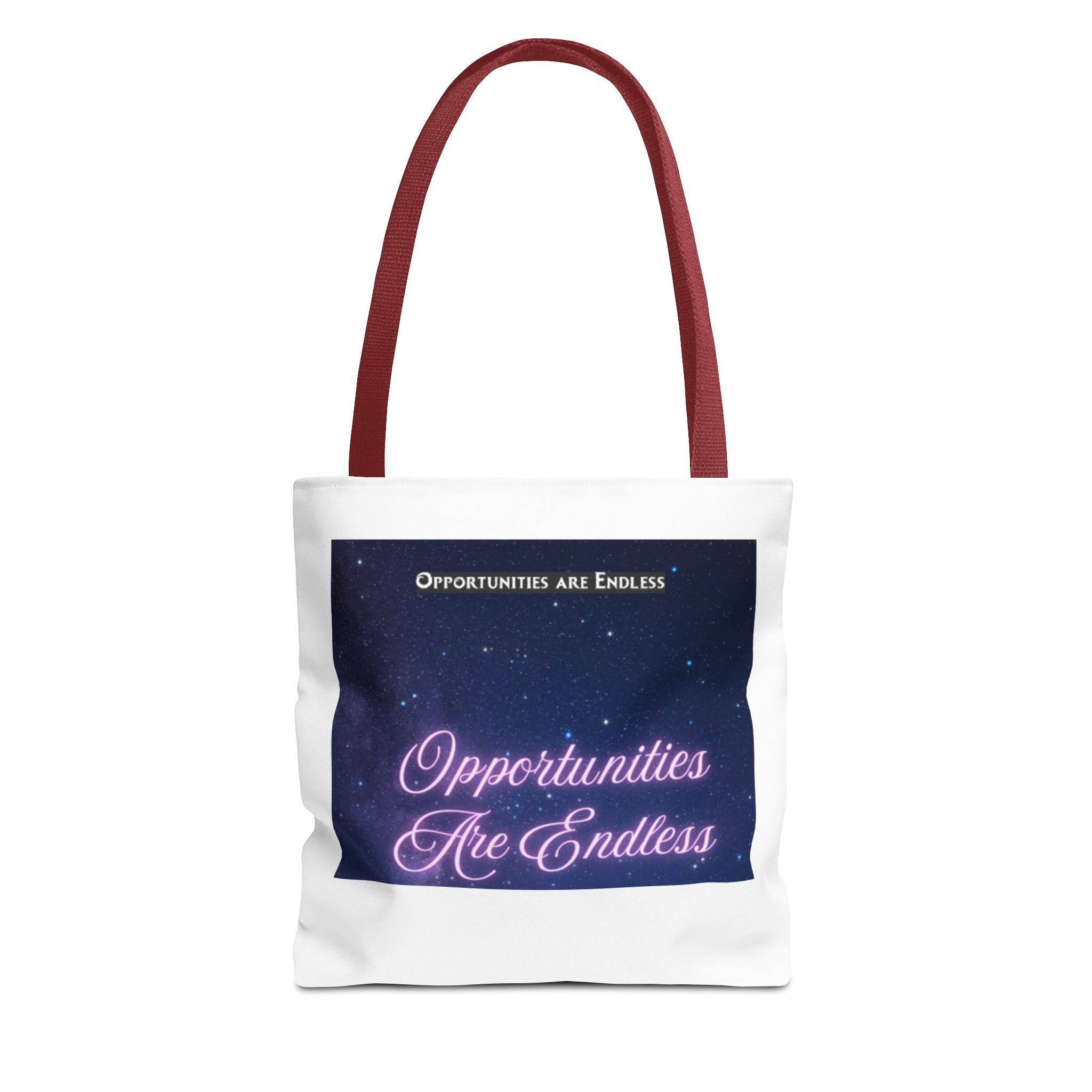 Opportunities Are Endless tote bag | Motivational Quote, Starry Night Design