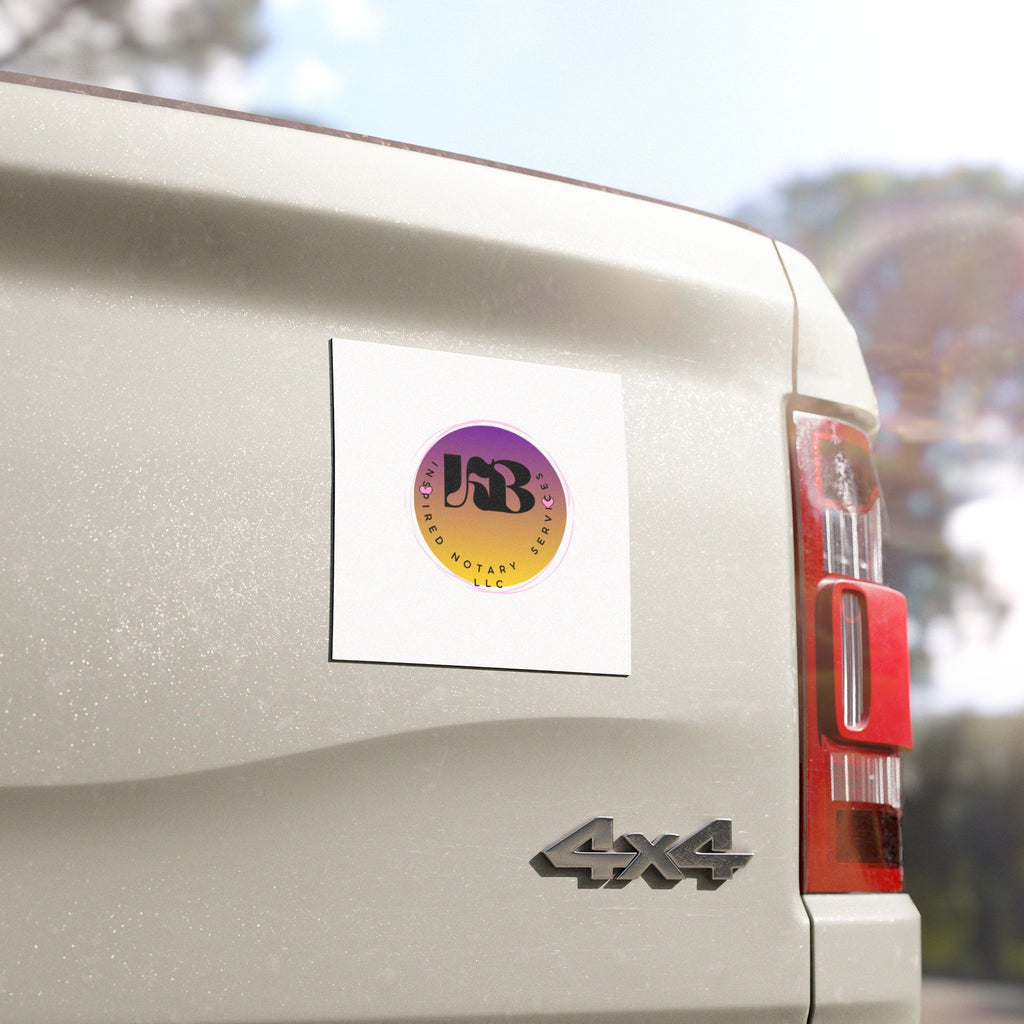 Gradient Monogram Logo Car Magnet | Notary Services