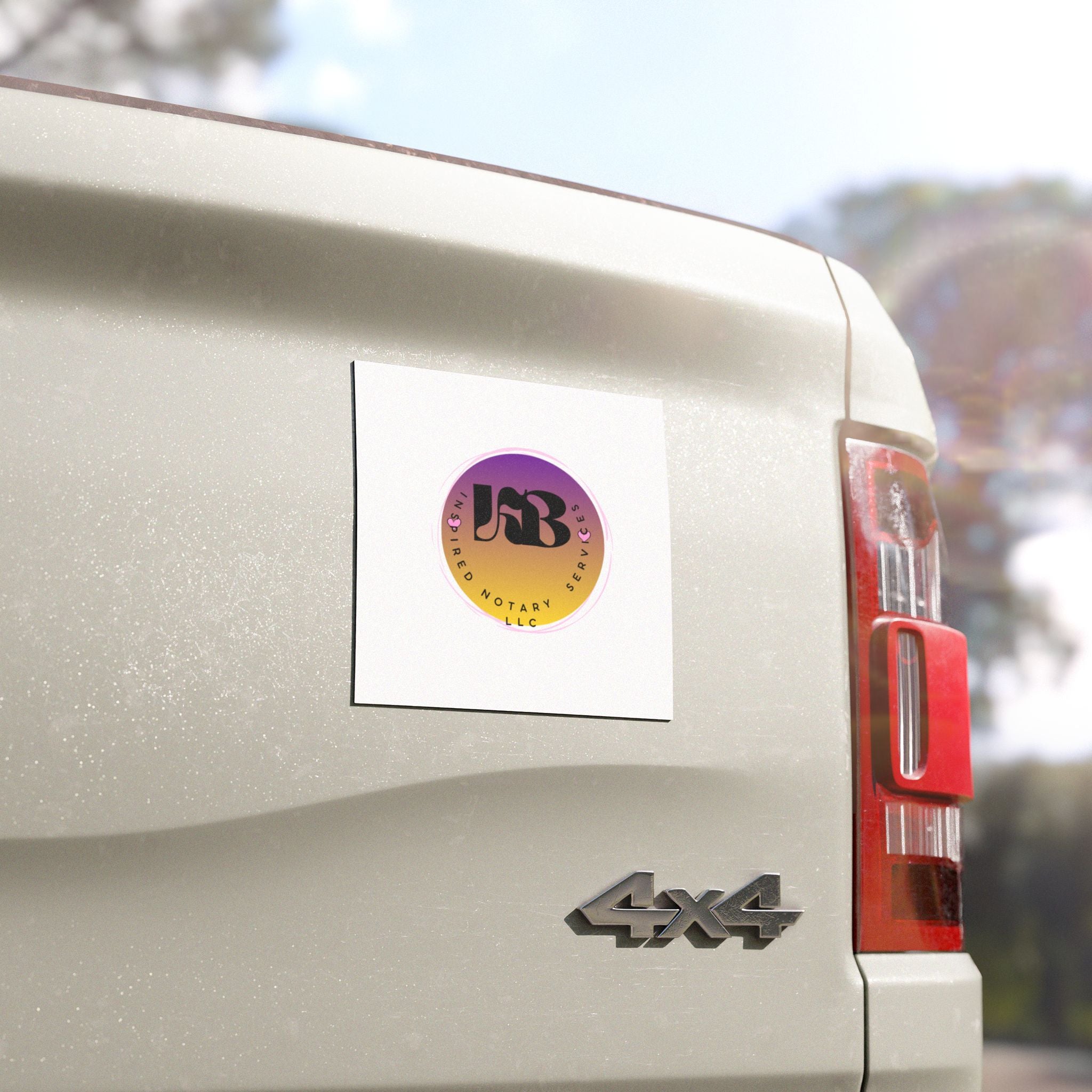 Gradient Monogram Logo Car Magnet | Notary Services
