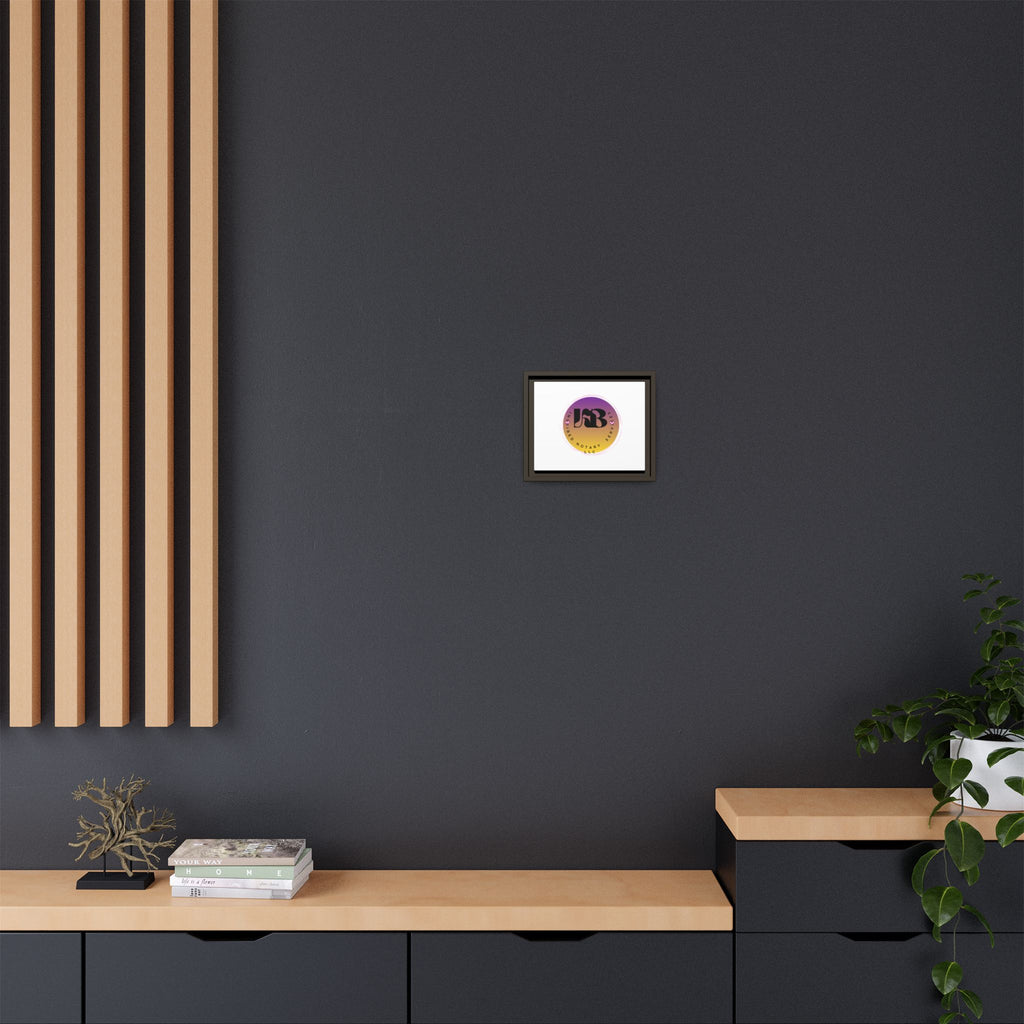 Gradient Logo Circle Matte Canvas Framed | Multicolor Wall Art