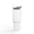 40oz Insulated Travel Mug — "Believe Breathe Begin" Motivational Tumbler with Straw