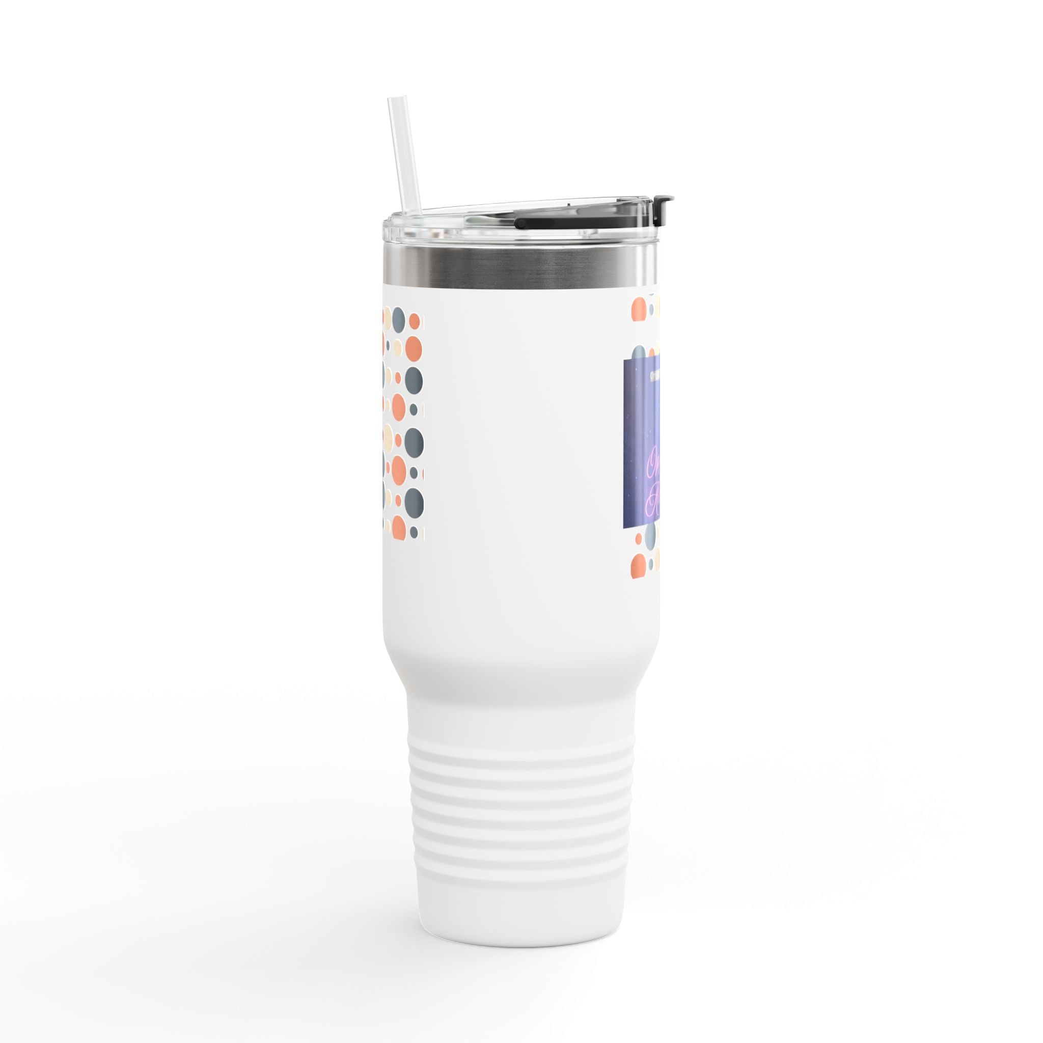 40oz Insulated Travel Mug — 'Opportunities Are Endless' Motivational Galaxy Design