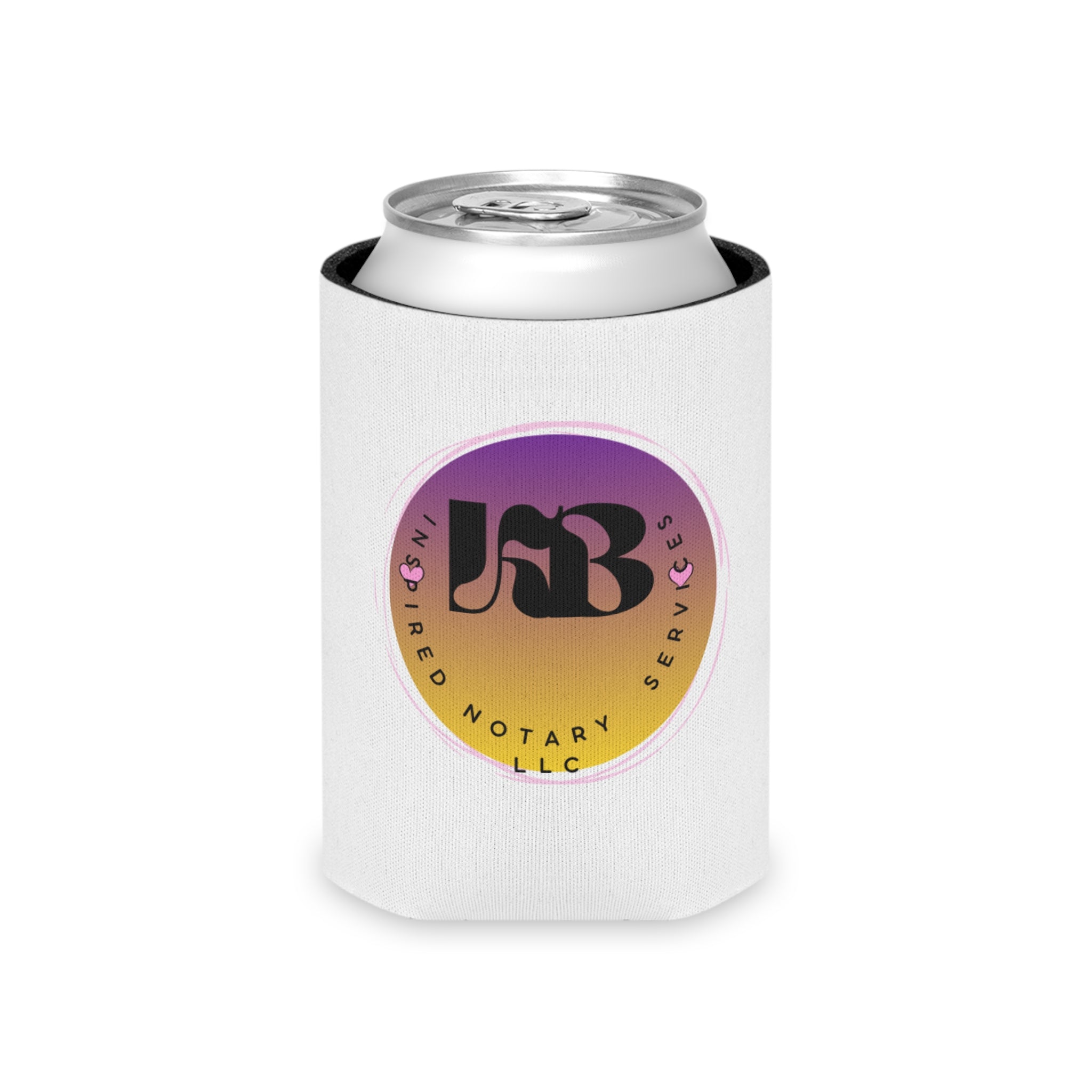 Gradient Logo Can Cooler | Branded Can Cooler, Ombre Circle Emblem