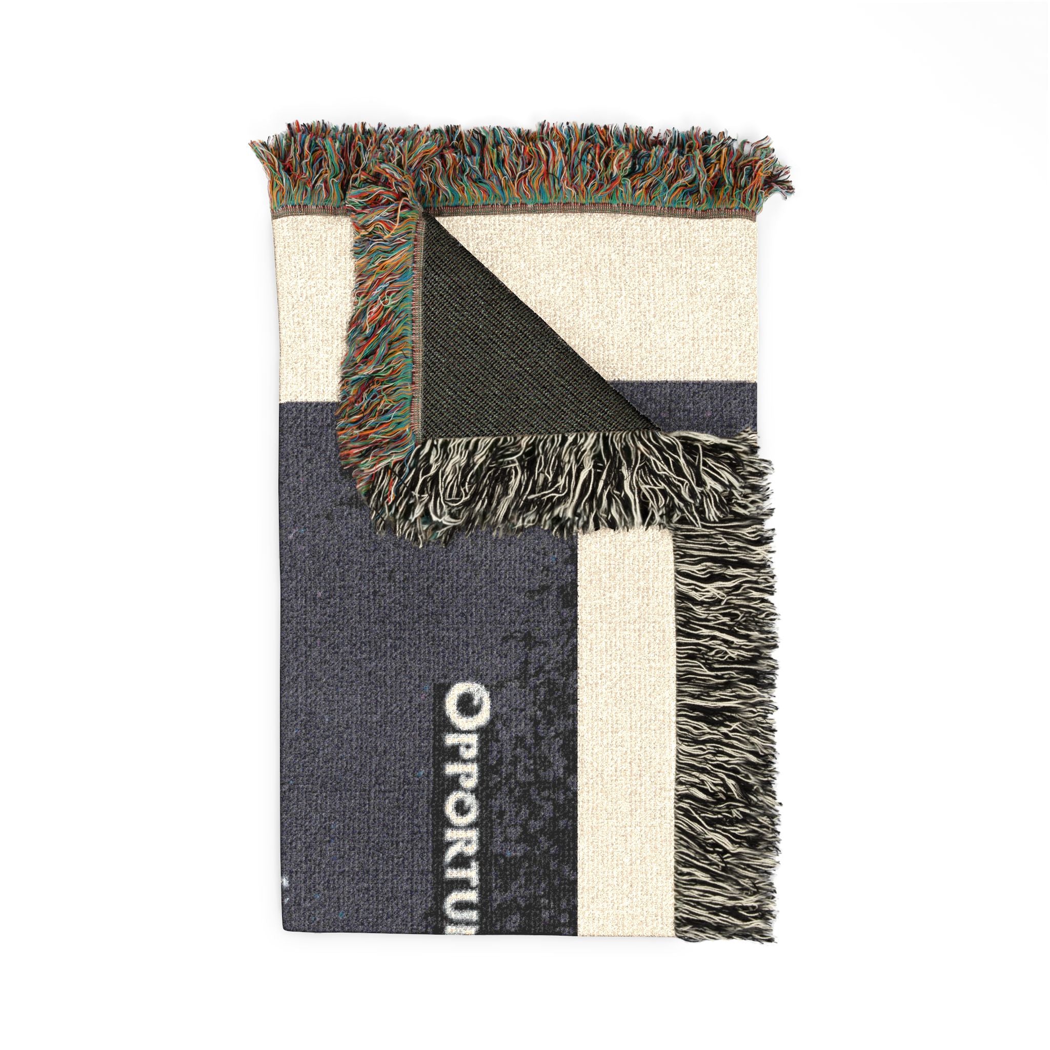 Opportunities Are Endless Woven Blanket | Retro Neon Script, Starry Night Throw