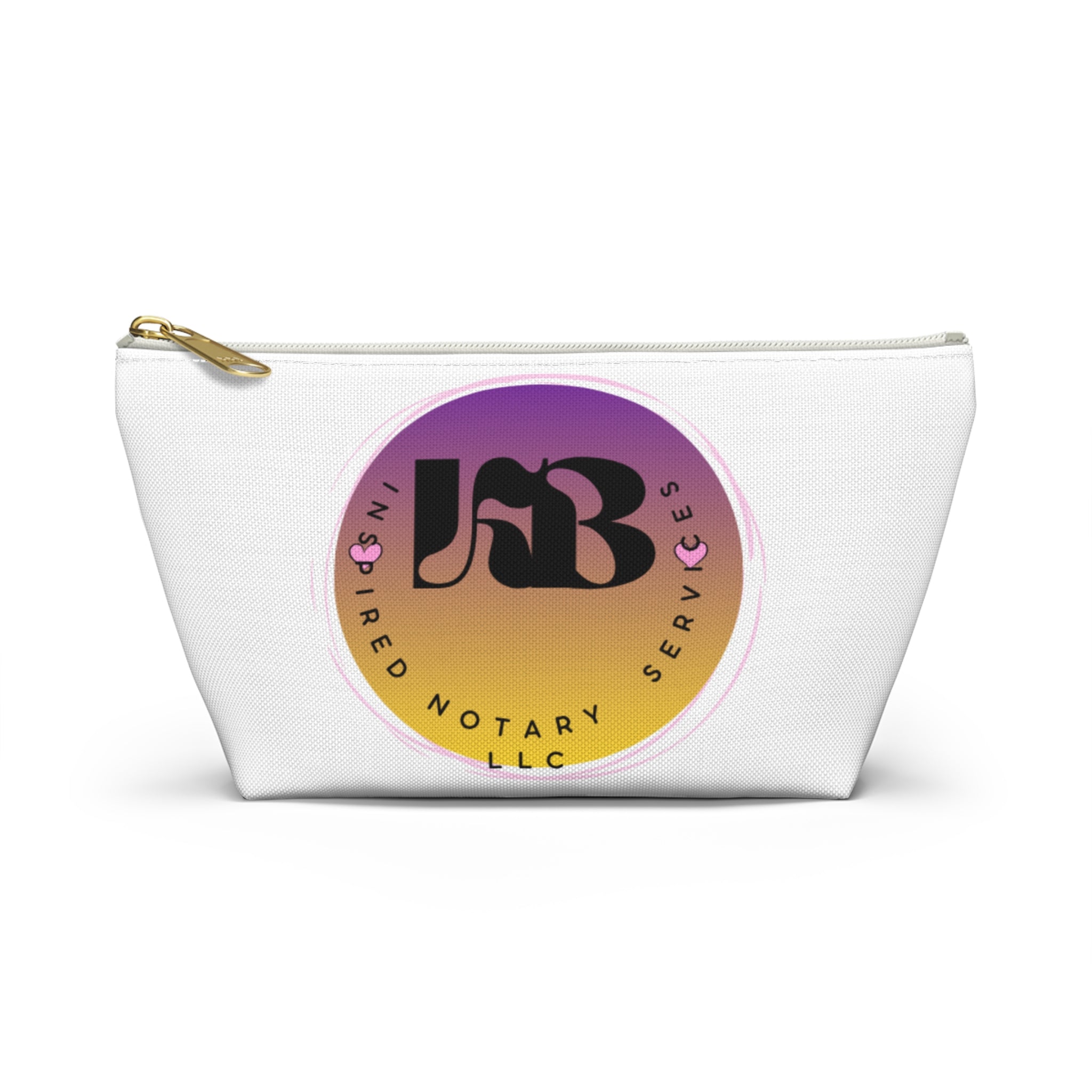 Gradient Round Logo Accessory Pouch | T-Bottom Cosmetic Bag