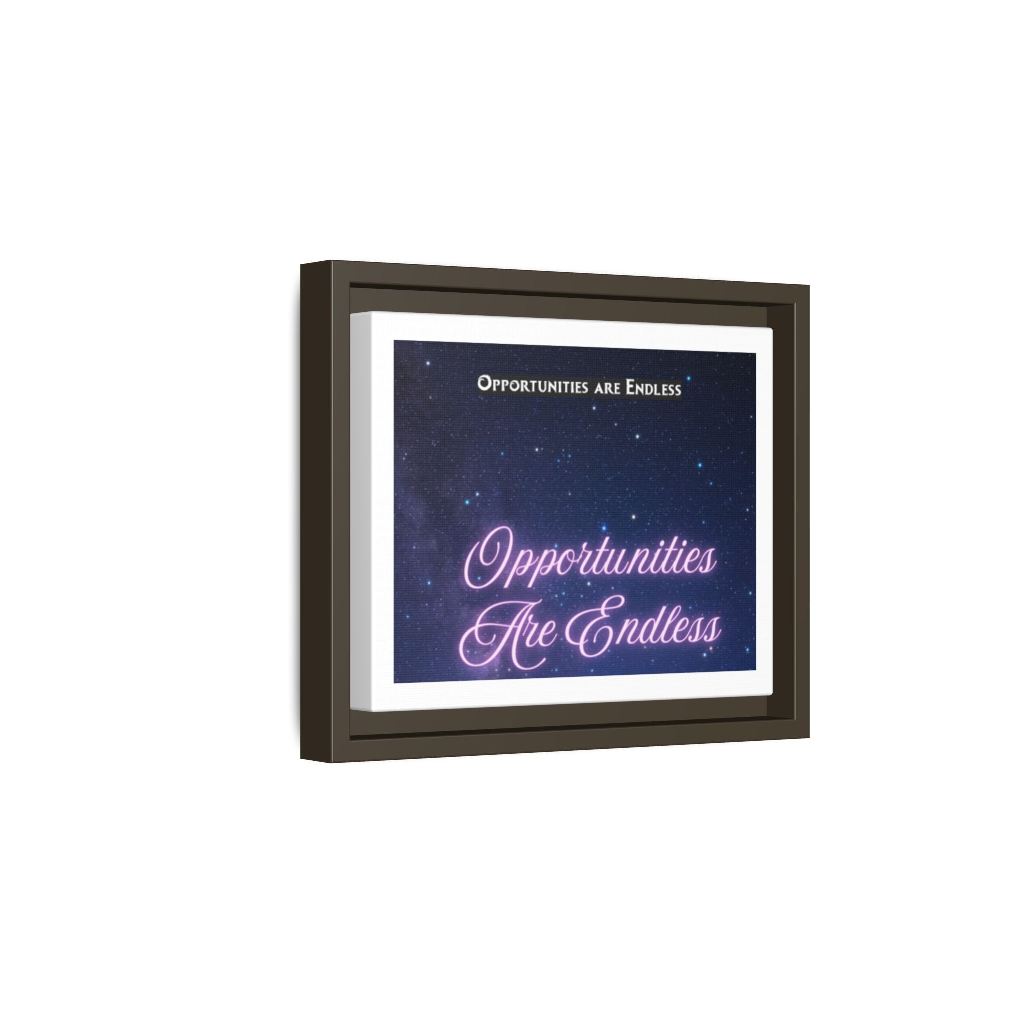 Opportunities Are Endless framed canvas wall art | Matte Canvas