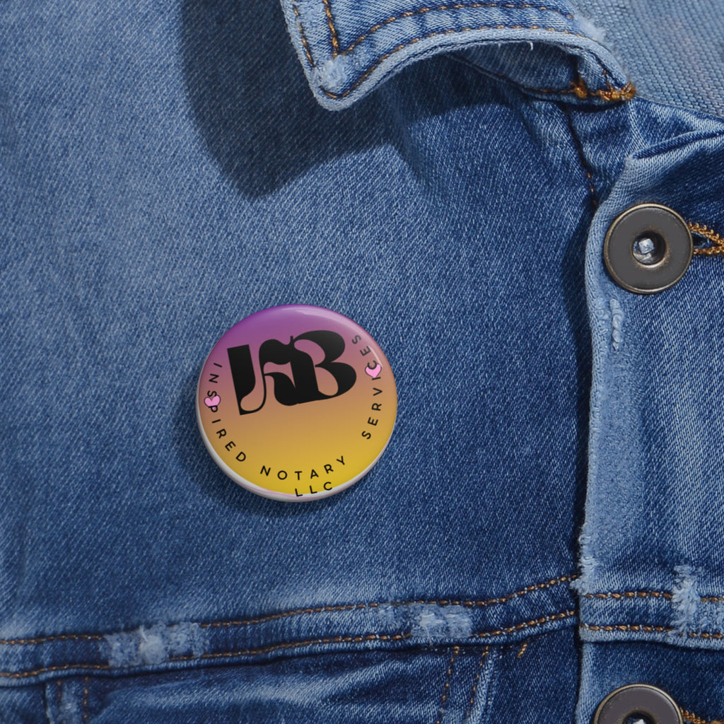 JNB Monogram Gradient Pin Button | Custom Pin Buttons