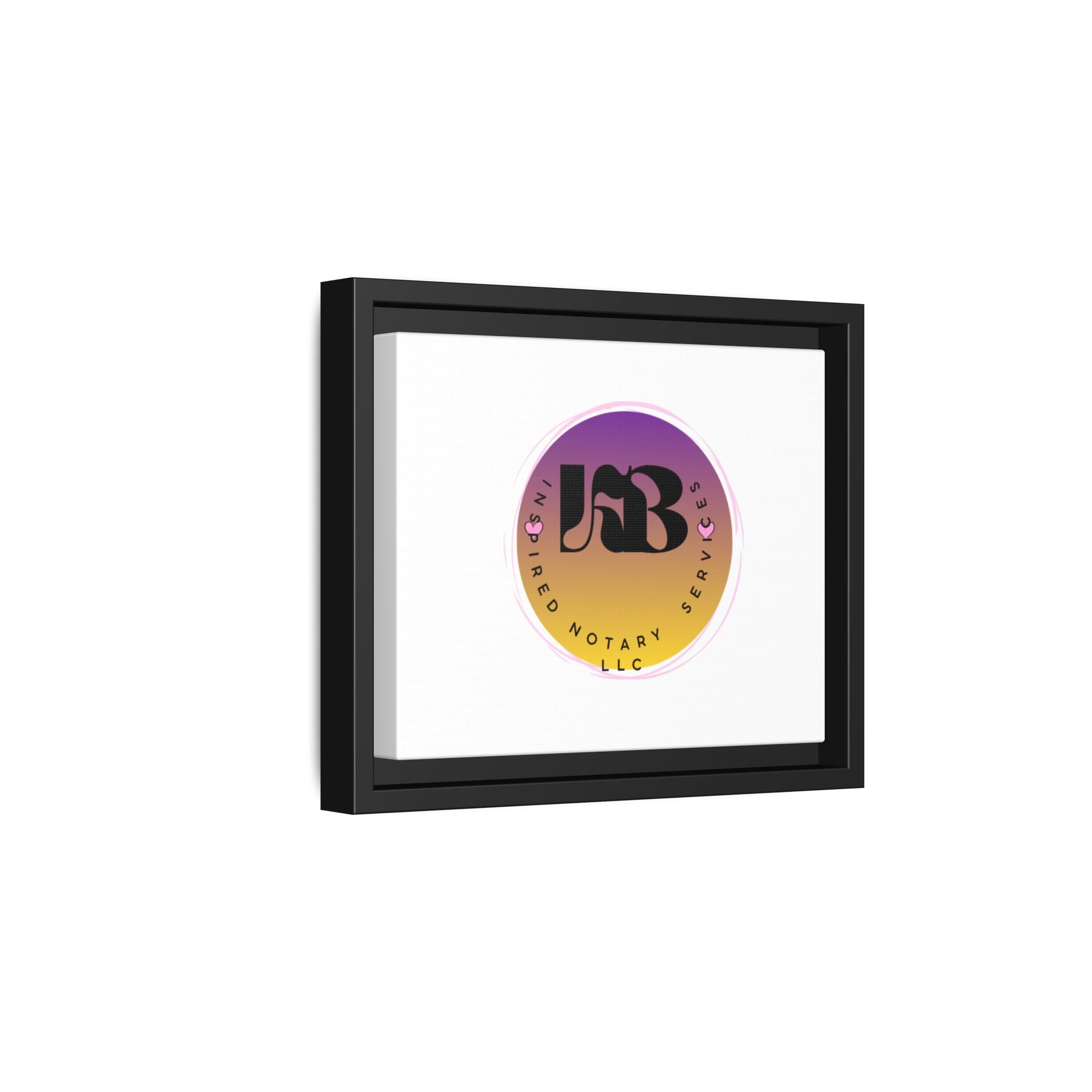 Gradient Logo Circle Matte Canvas Framed | Multicolor Wall Art