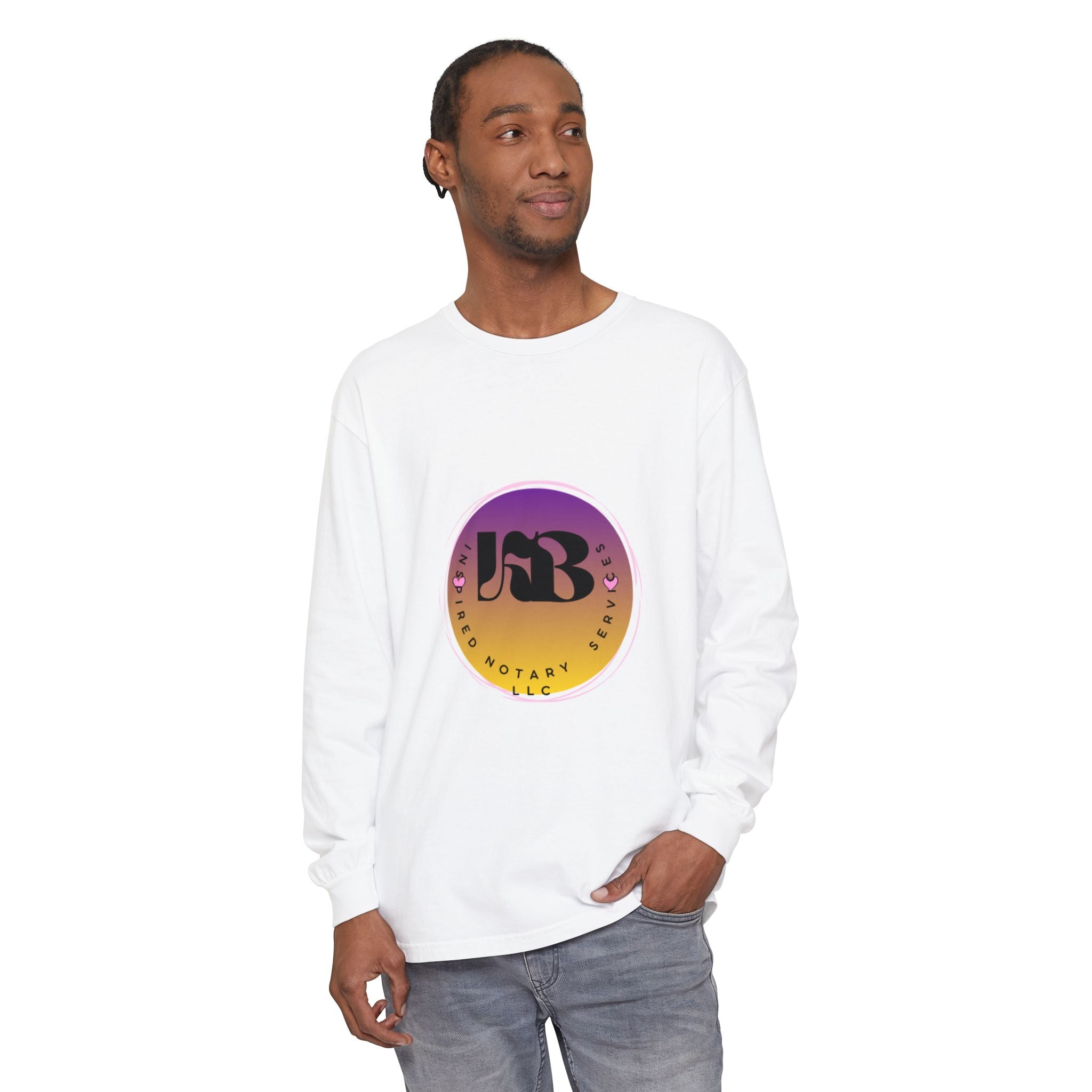 Gradient Circle Logo Notary LLC Long Sleeve Shirt | Branded Emblem Tee