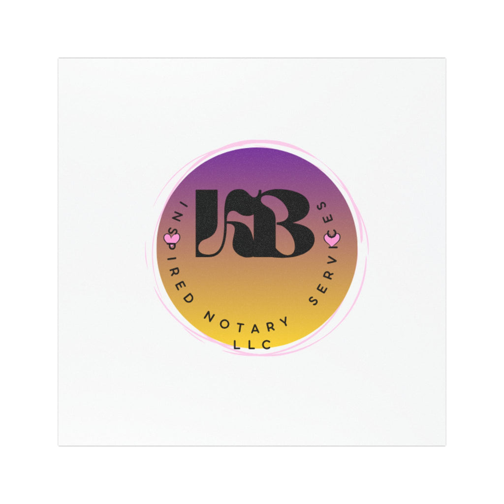 Gradient Monogram Logo Car Magnet | Notary Services