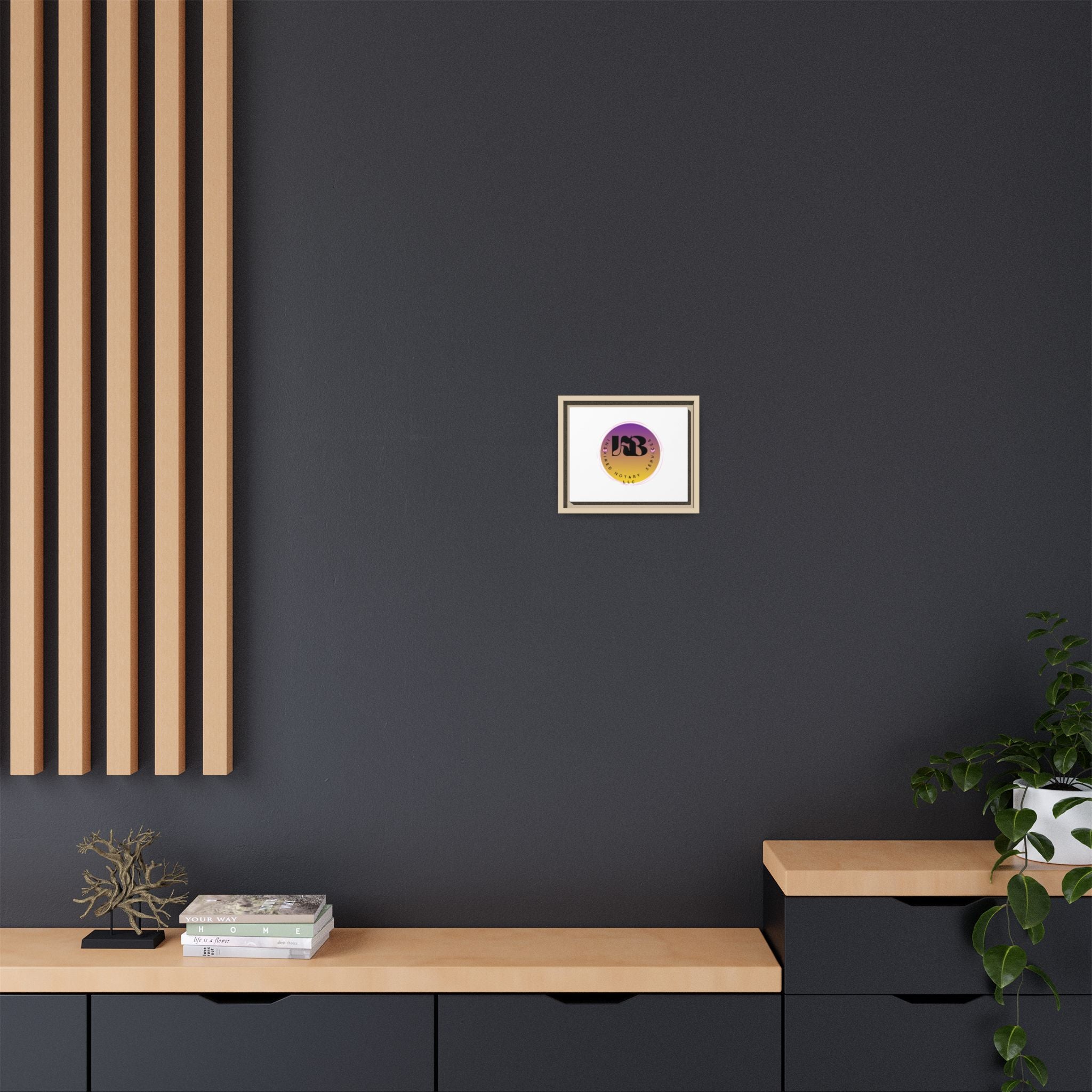 Gradient Logo Circle Matte Canvas Framed | Multicolor Wall Art