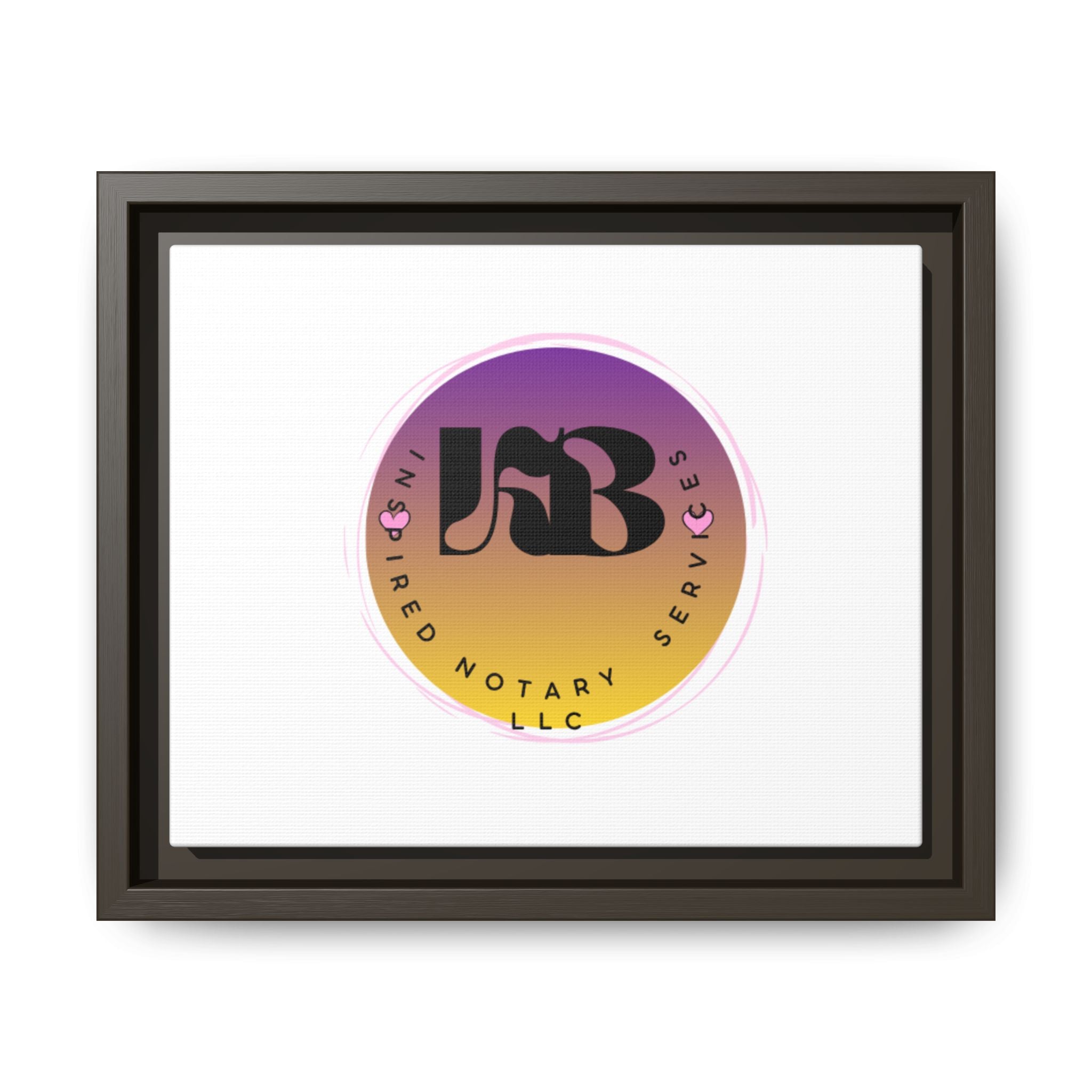 Gradient Logo Circle Matte Canvas Framed | Multicolor Wall Art