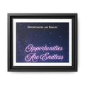 Opportunities Are Endless framed canvas wall art | Matte Canvas