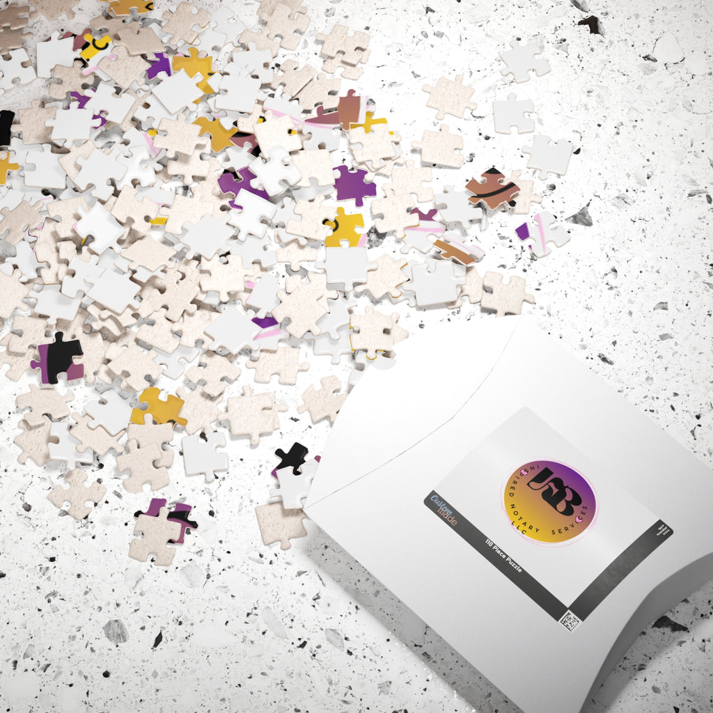 Gradient Circle Logo Puzzle 520 Piece | Branded Notary Emblem JNB Puzzle