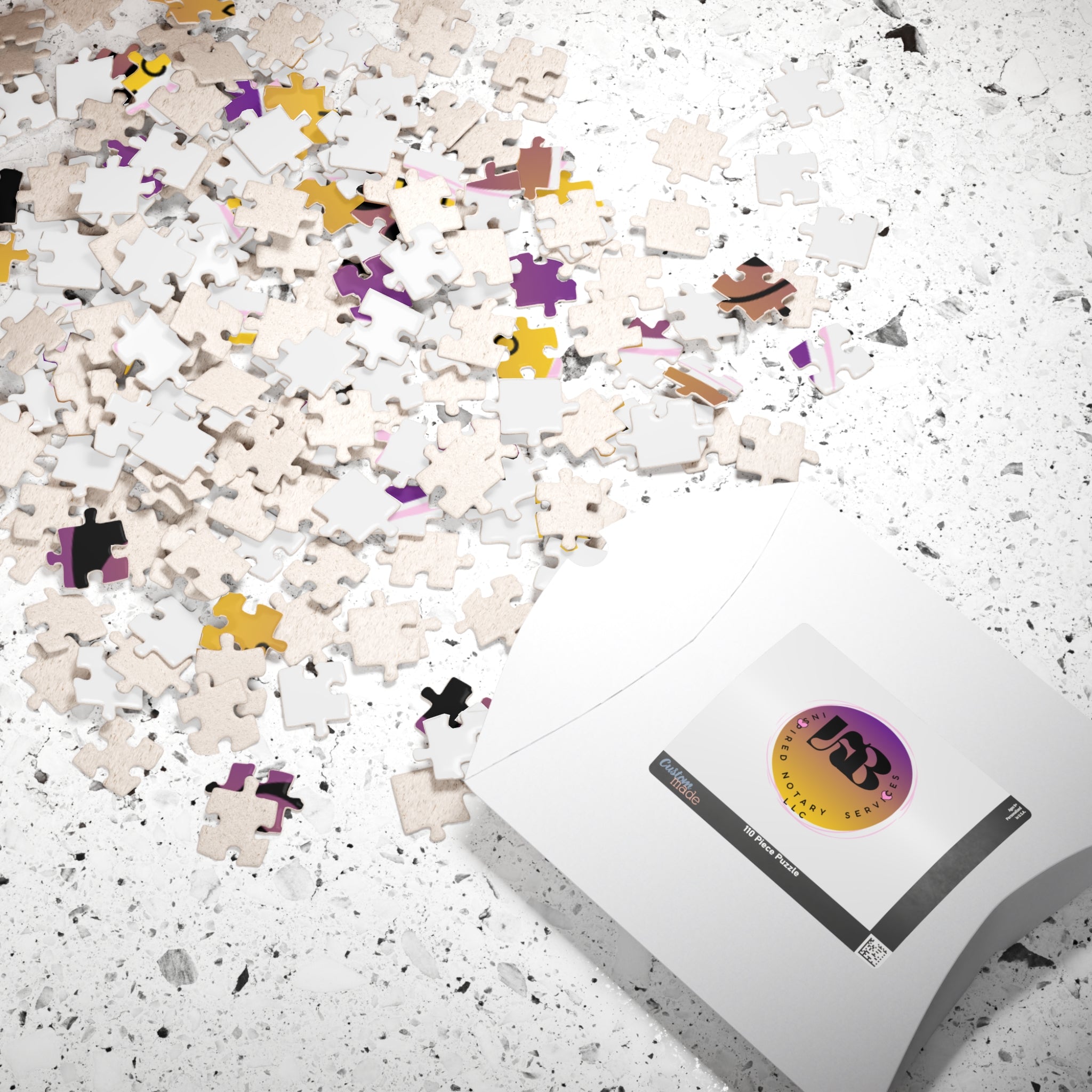 Gradient Circle Logo Puzzle 520 Piece | Branded Notary Emblem JNB Puzzle