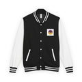 Purple Smiley Face Patch Letterman Jacket | Retro Emoji Varsity Jacket