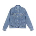 Opportunities Are Endless Denim Jacket | Inspirational Back Patch, Cosmic Text