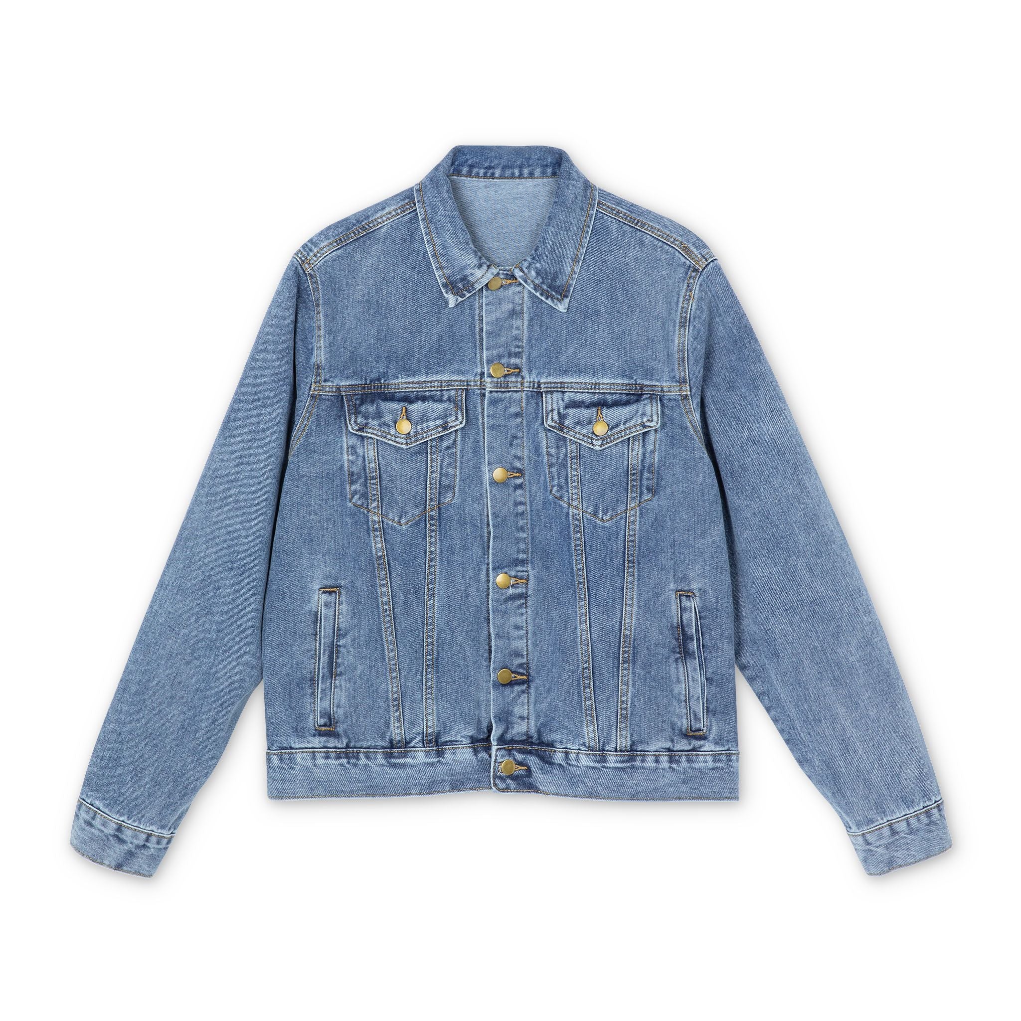 Opportunities Are Endless Denim Jacket | Inspirational Back Patch, Cosmic Text