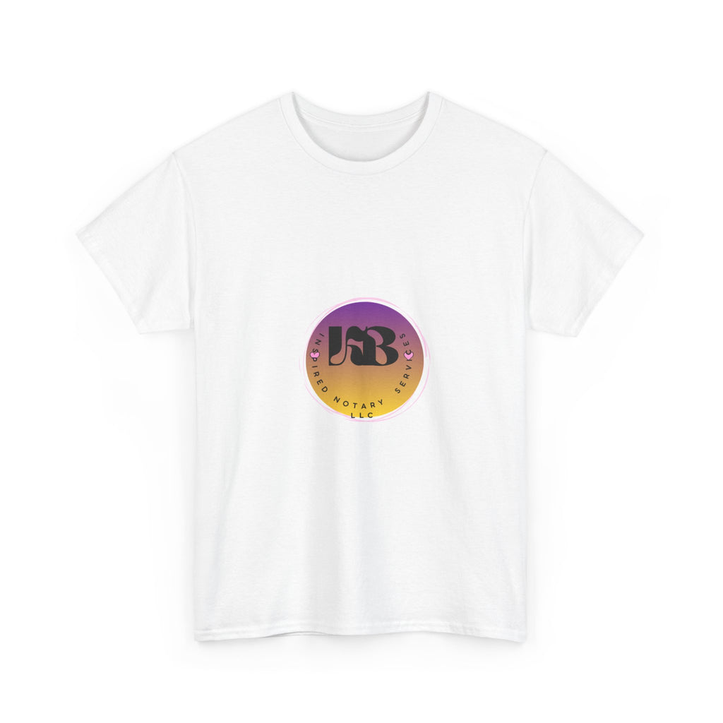 Sunset Gradient Logo Tee | Round Retro Badge Graphic