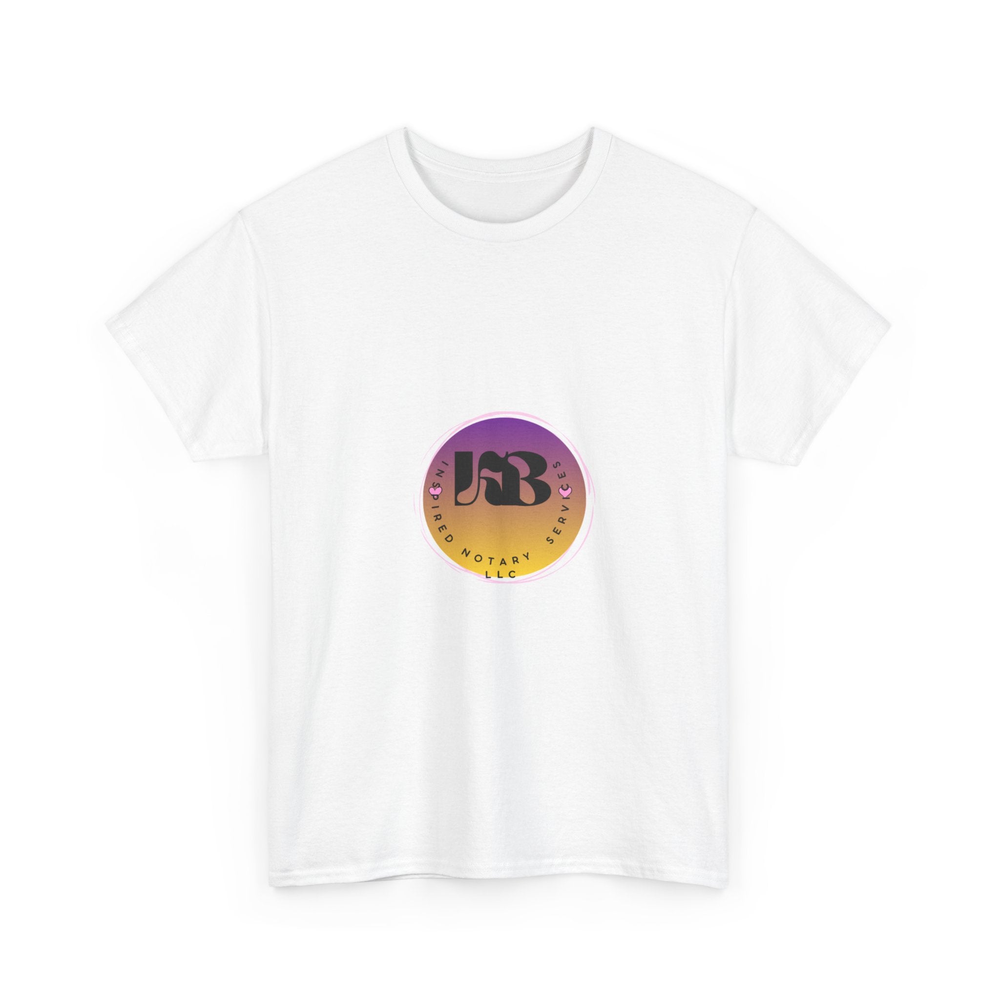 Sunset Gradient Logo Tee | Round Retro Badge Graphic